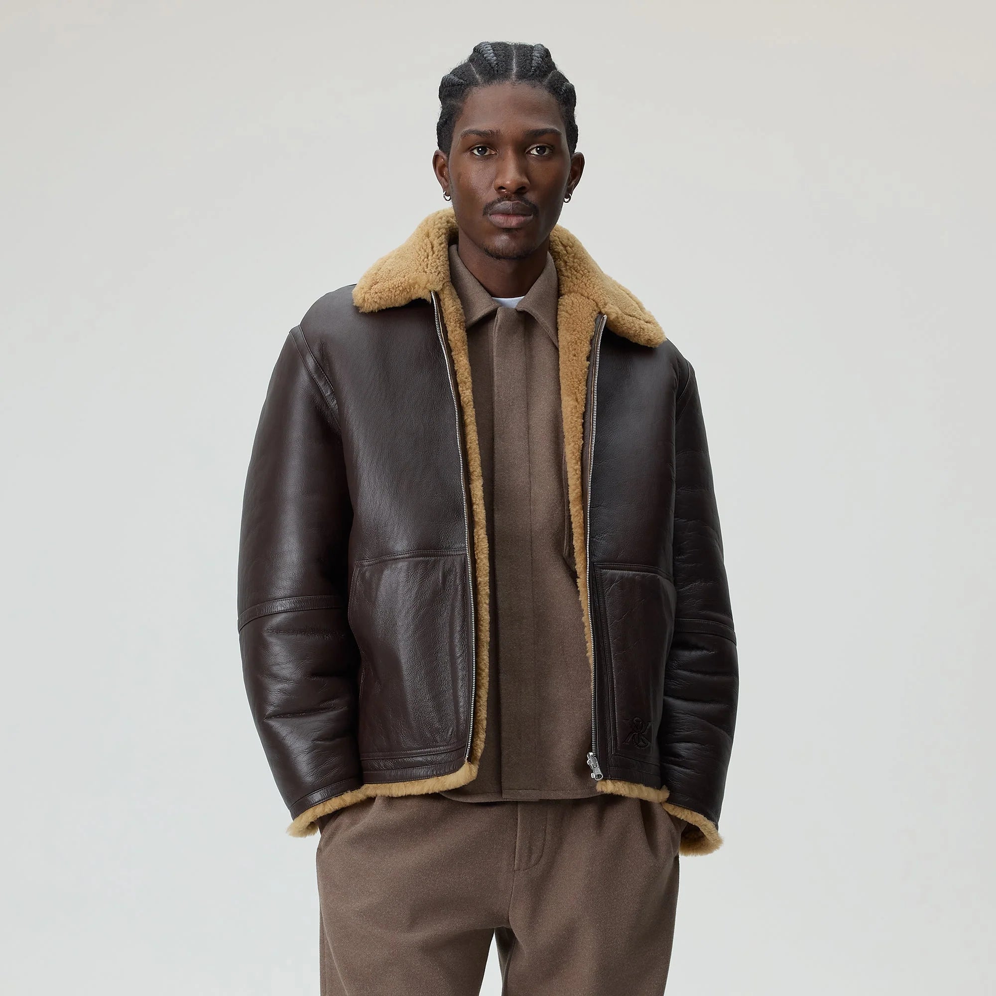 Kith Reversible Shearling Bomber - Kindling