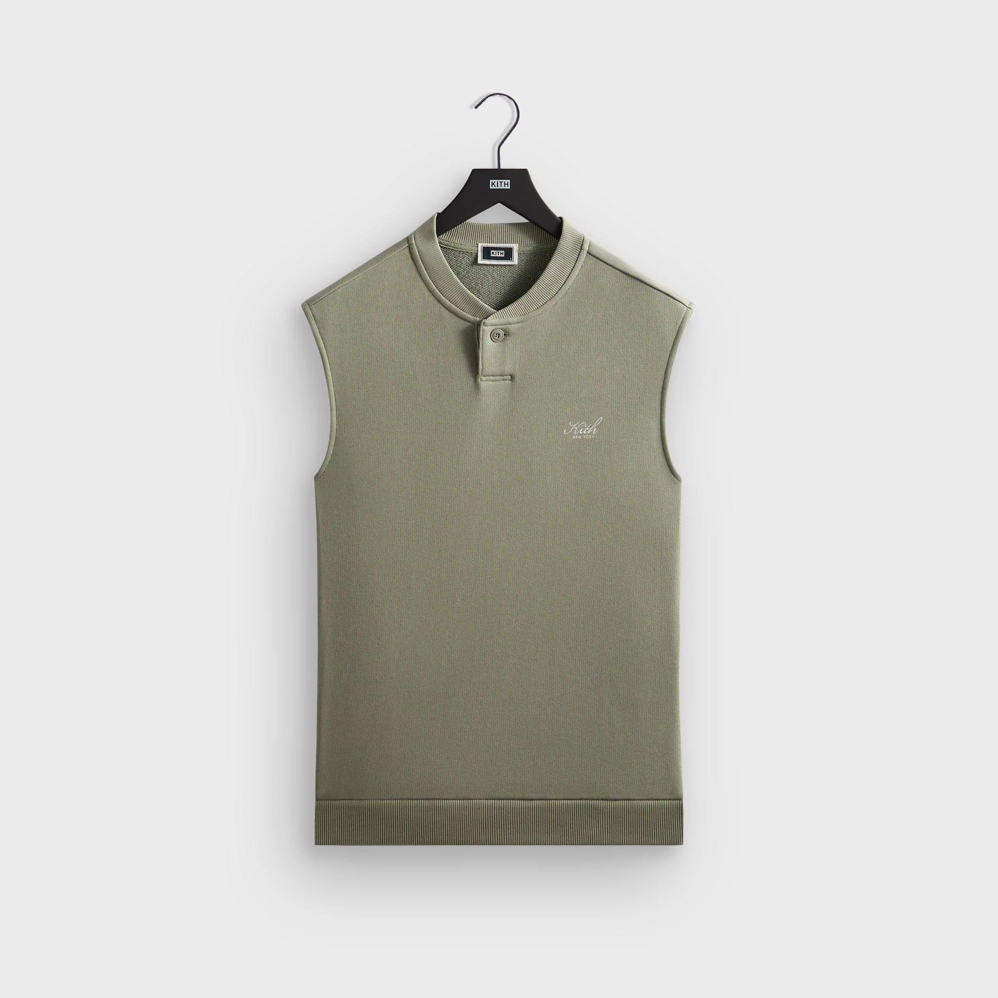 Kith Heavy Loop Terry Henley Muscle Tee - Haze