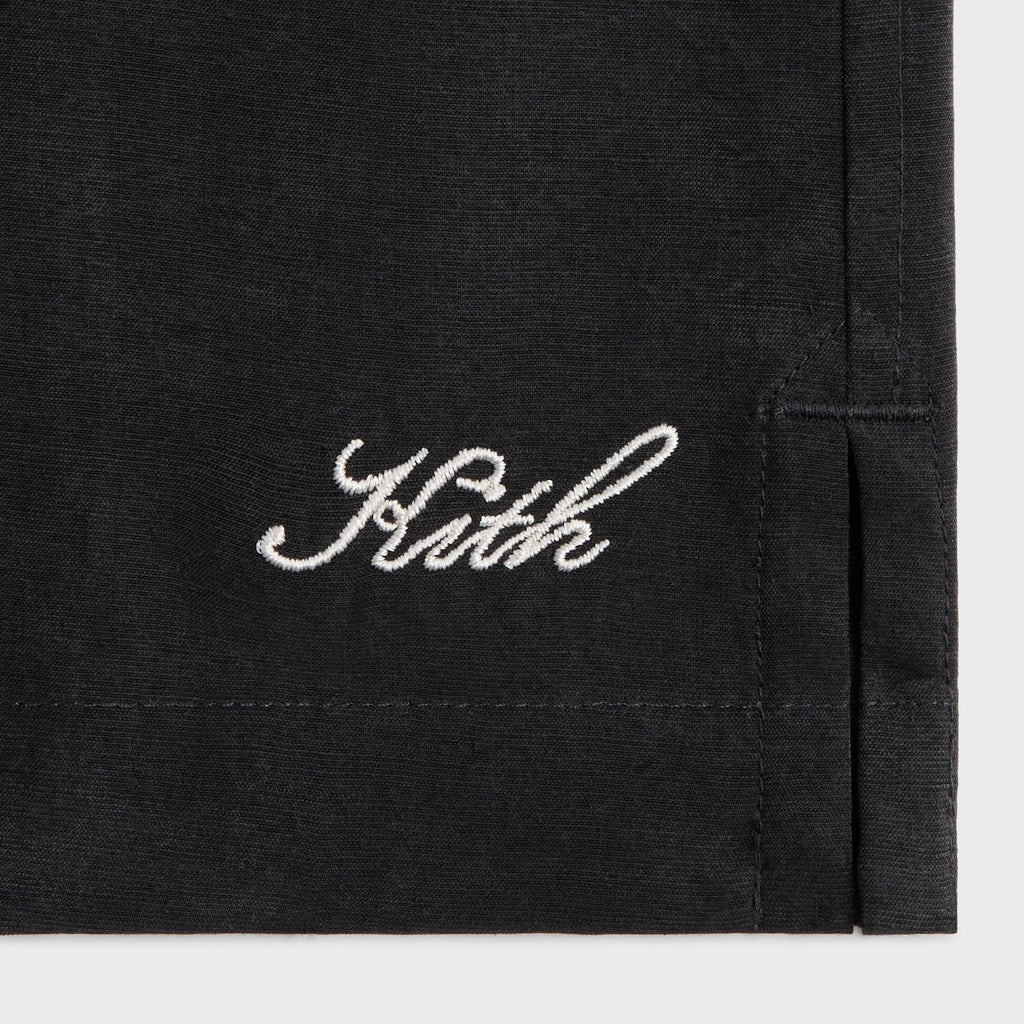 Kith Cupro Linen Long Sleeve Caelan Shirt - Black