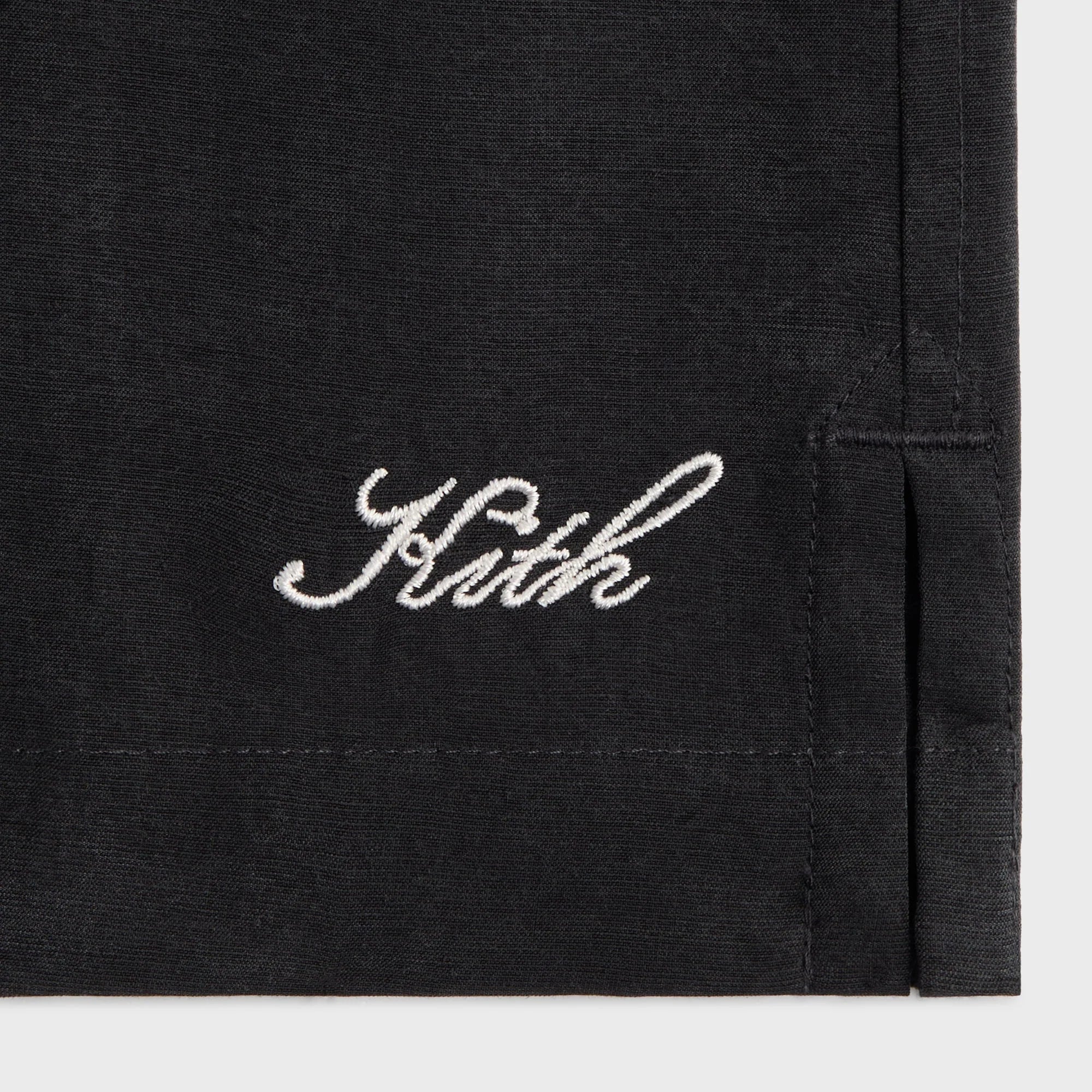 Kith Cupro Linen Long Sleeve Caelan Shirt - Black