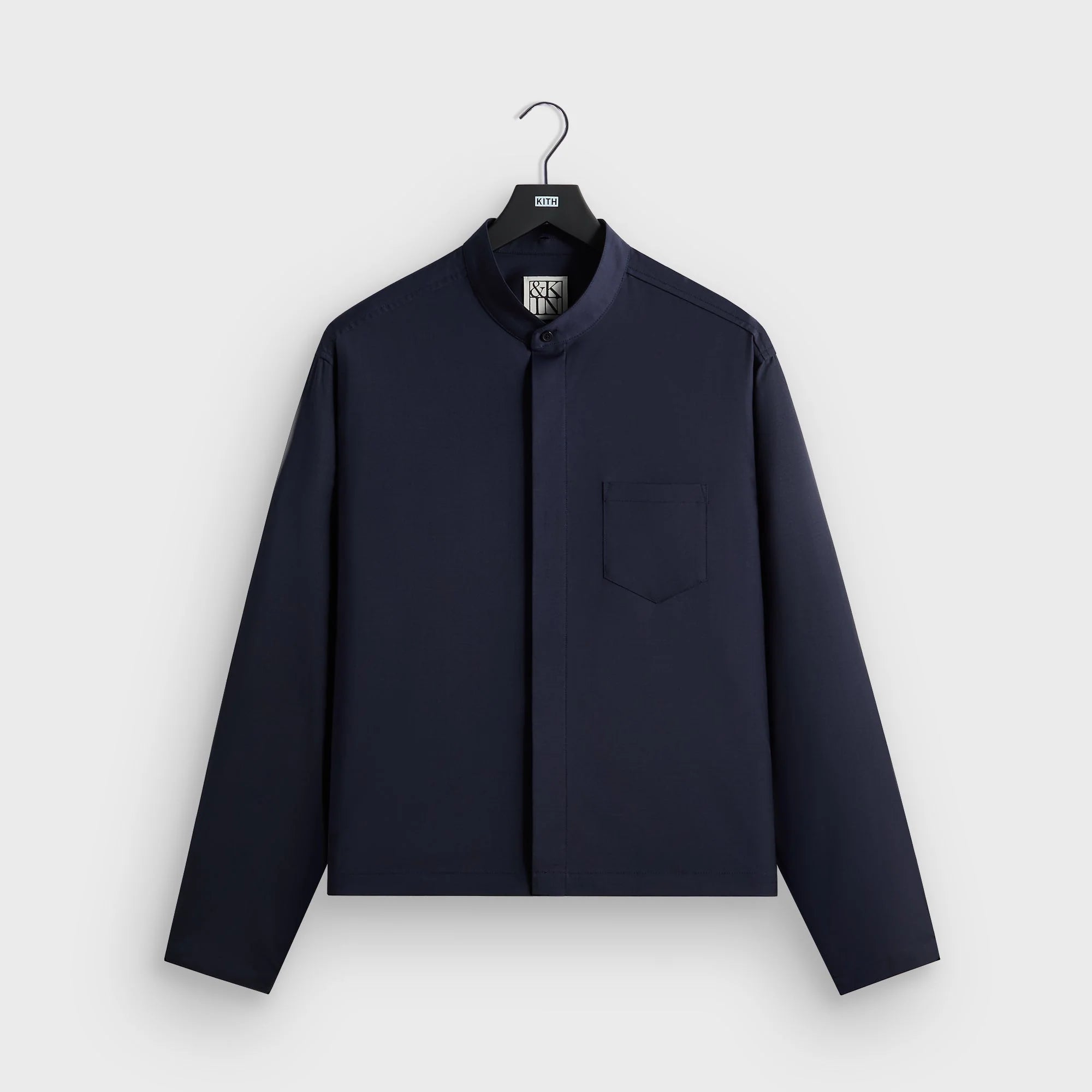 &Kin Tropical Wool Nico Shirt - Nocturnal