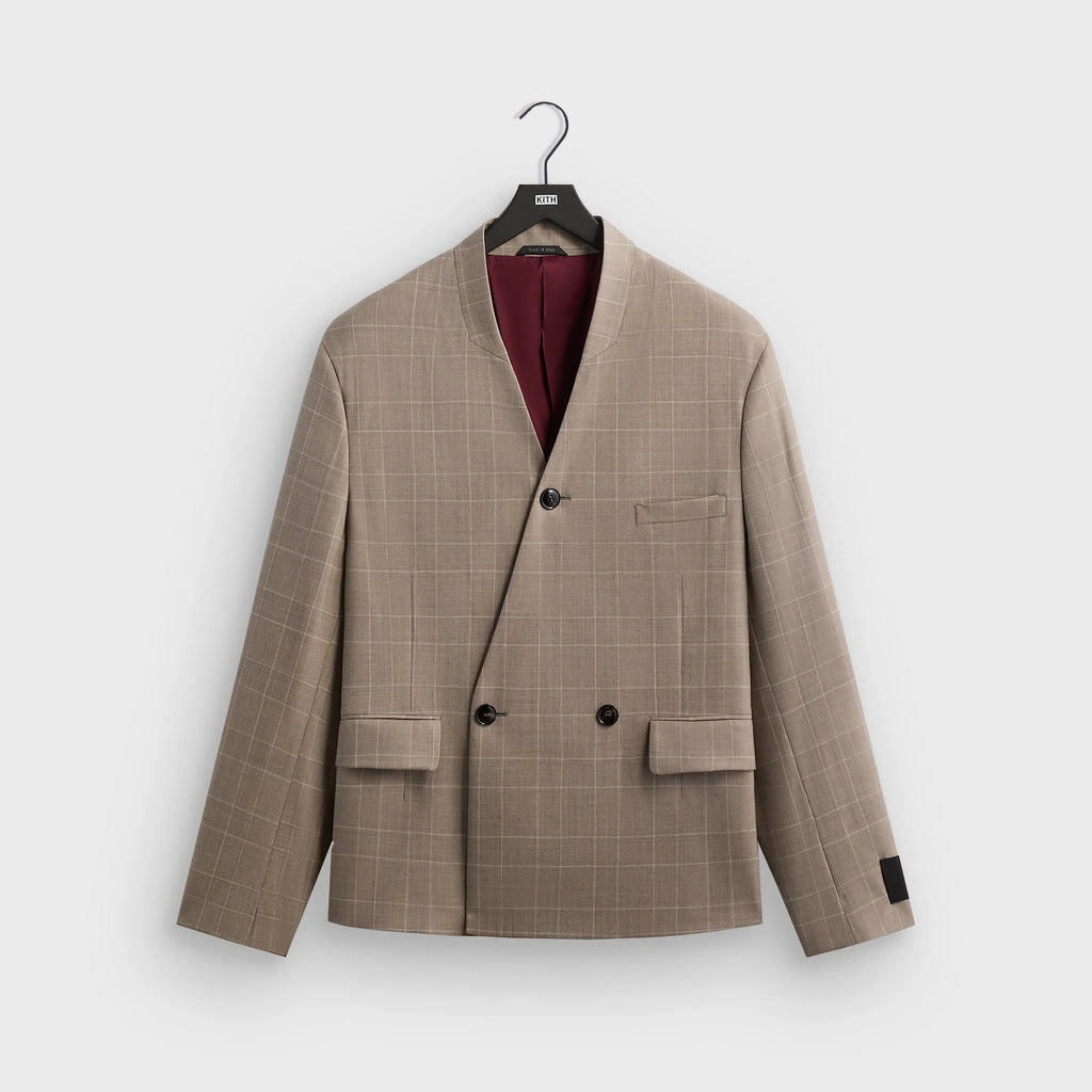 Giorgio Armani & Kith &Kin Single Breasted Collarless Jacket - Dark Ash