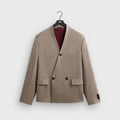 Giorgio Armani & Kith &Kin Single Breasted Collarless Jacket - Dark Ash