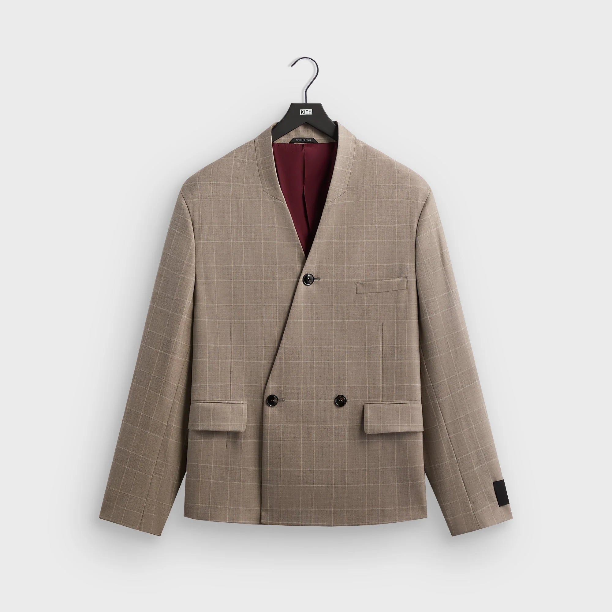 Giorgio Armani & Kith &Kin Single Breasted Collarless Jacket - Dark Ash