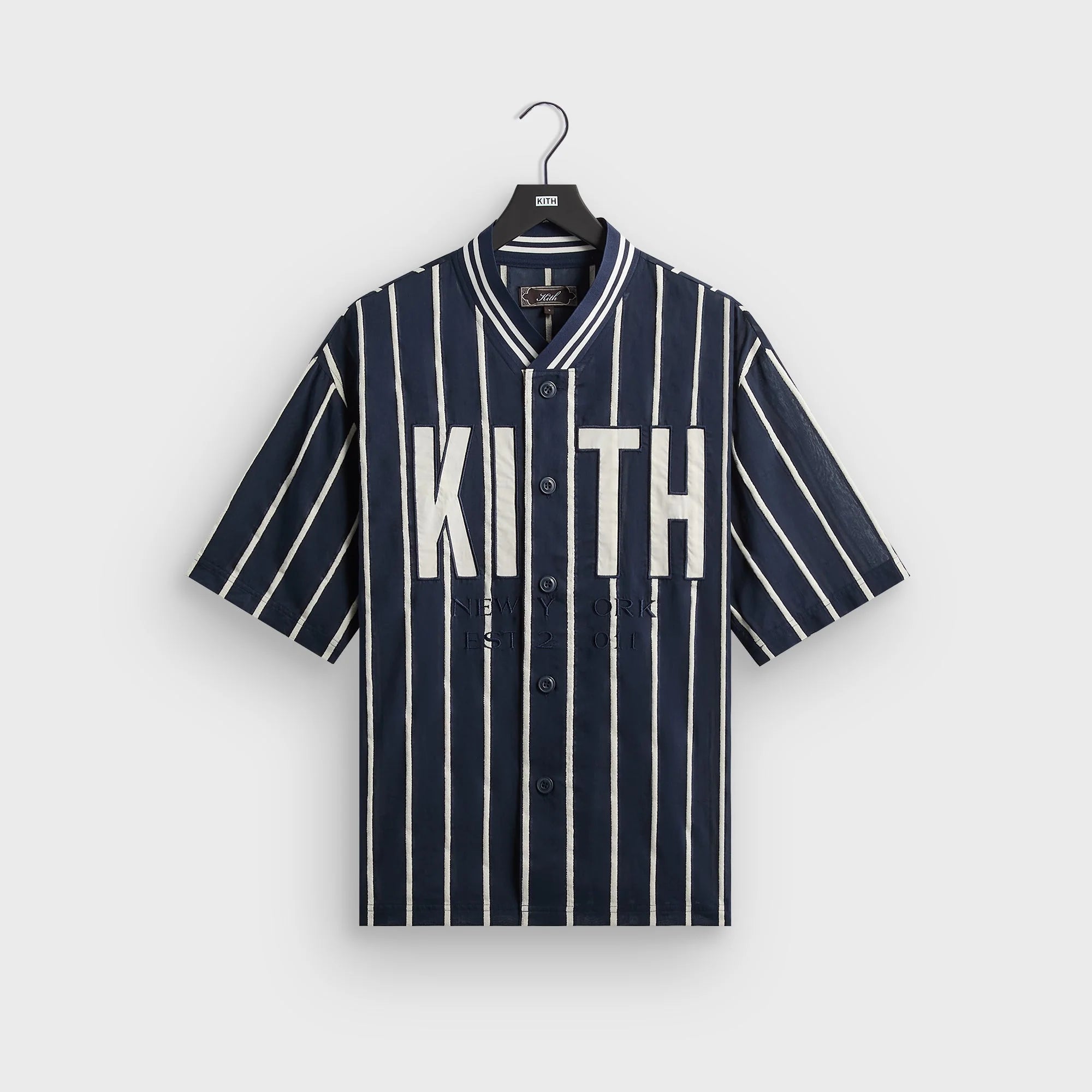 Kith Silk Linen Chenille Stripe Pacey Shirt - Nocturnal