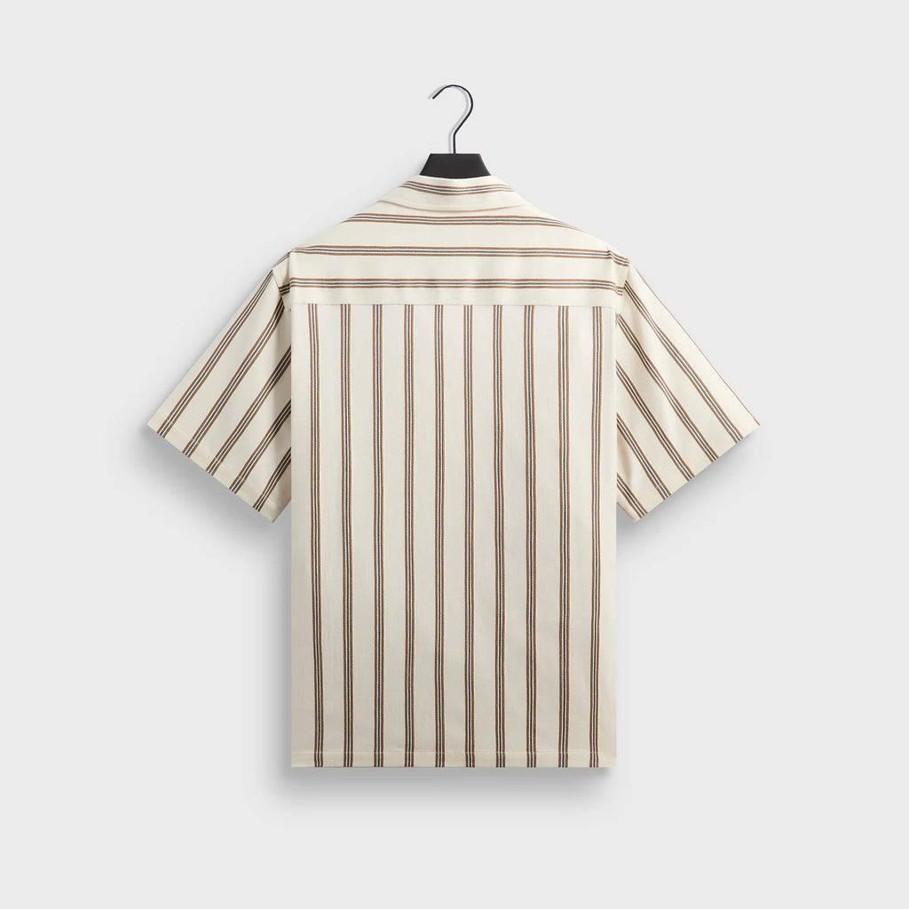 Kith Textured Stripe Thompson Camp Collar Shirt - Sandalwood