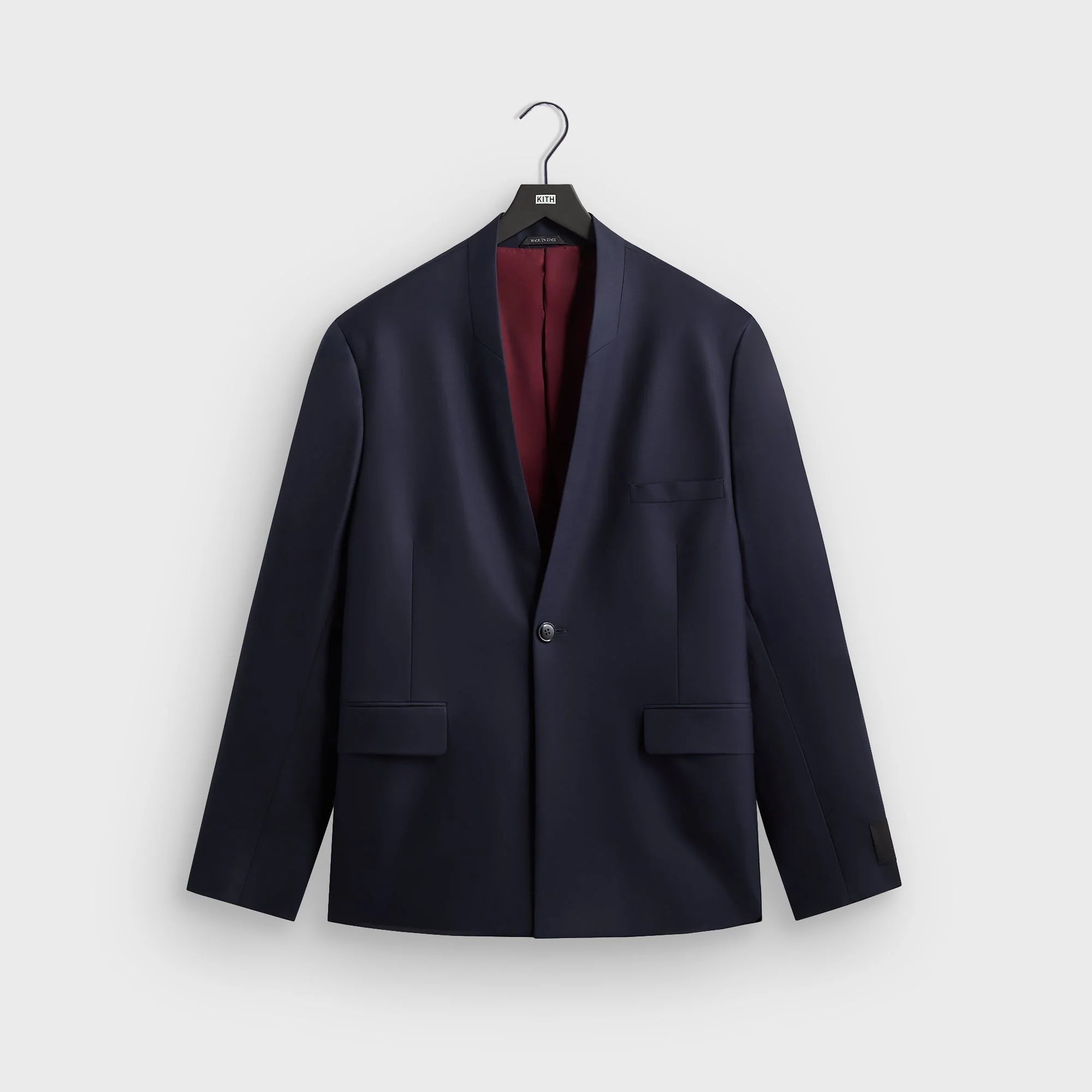 Giorgio Armani & Kith &Kin Cropped Collarless Jacket - Blue / Navy