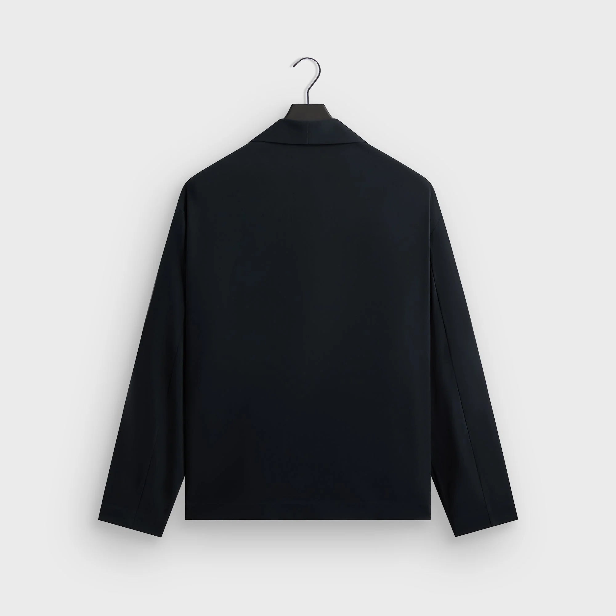 Kith Double Crepe Long Sleeve Thompson Crossover Shirt - Black