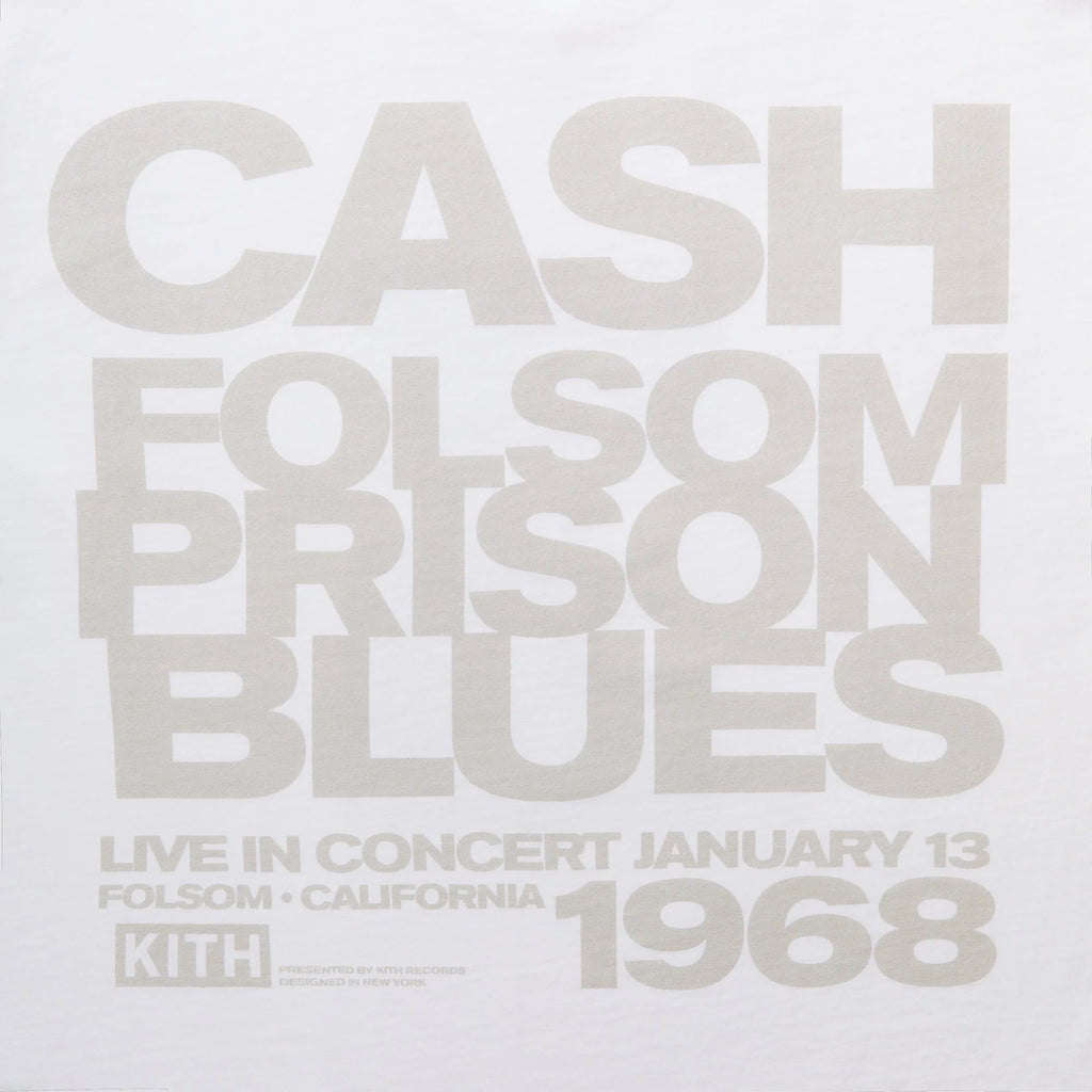 Kith Records for Johnny Cash Folsom Prison Vintage Tee - White