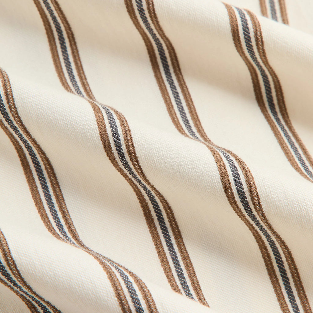 Kith Textured Stripe Thompson Camp Collar Shirt - Sandalwood