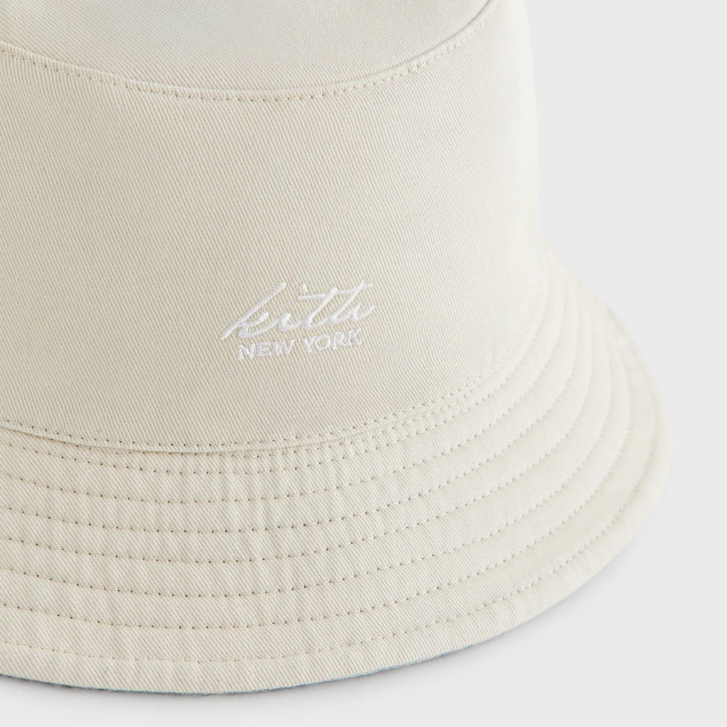 Kith Heather Jacquard Canvas Reversible Dawson Bucket Hat - Light Indigo