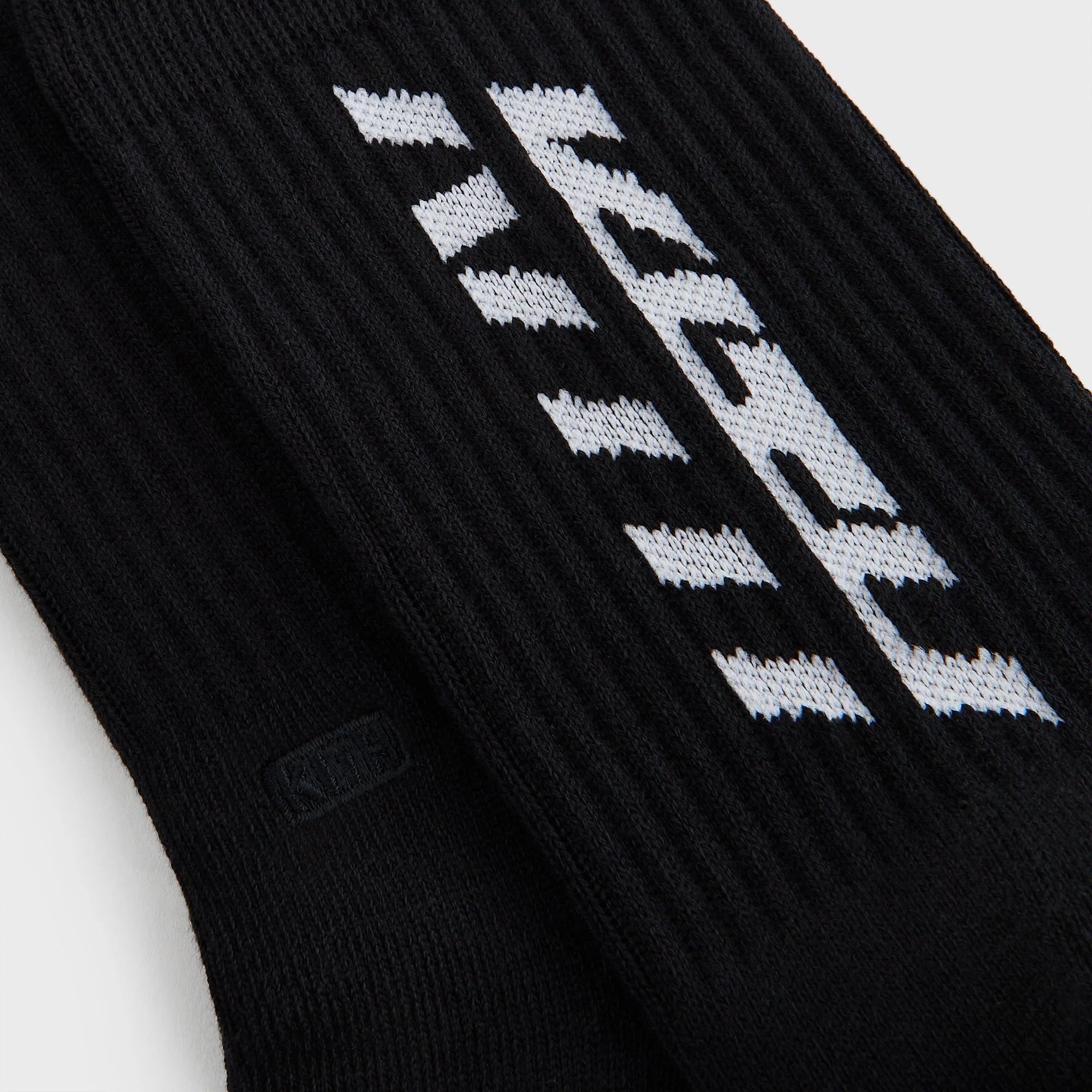 Kith Fast Logo Cotton Crew Socks - Black