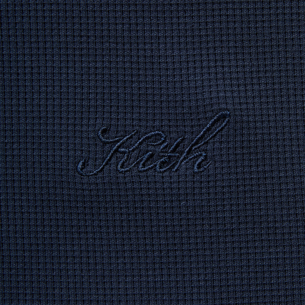 Kith Micro Waffle Long Sleeve Colby Pullover - Nocturnal