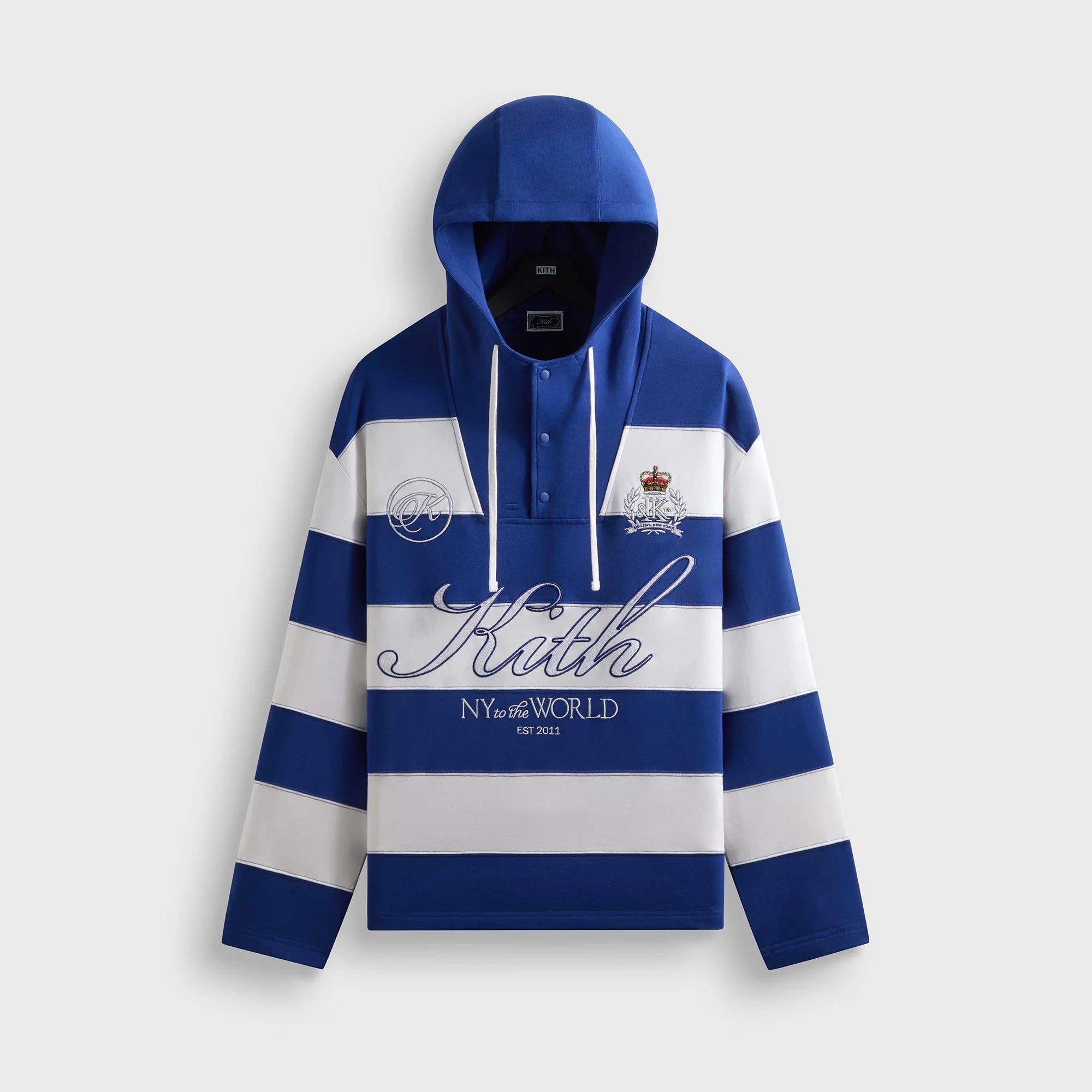 Kith Compact Fleece Striped Caleb Anorak Hoodie - Layer