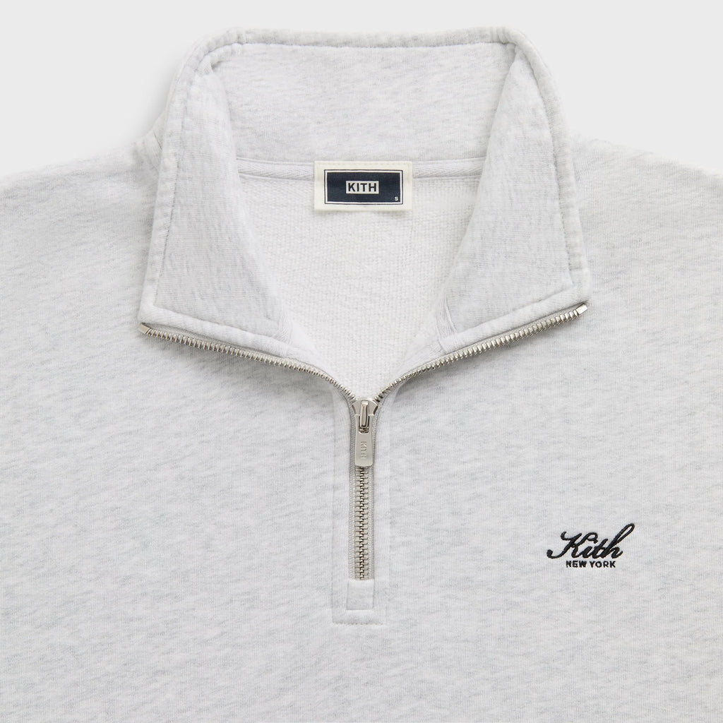 Kith Nelson Quarter Zip - Light Heather Grey