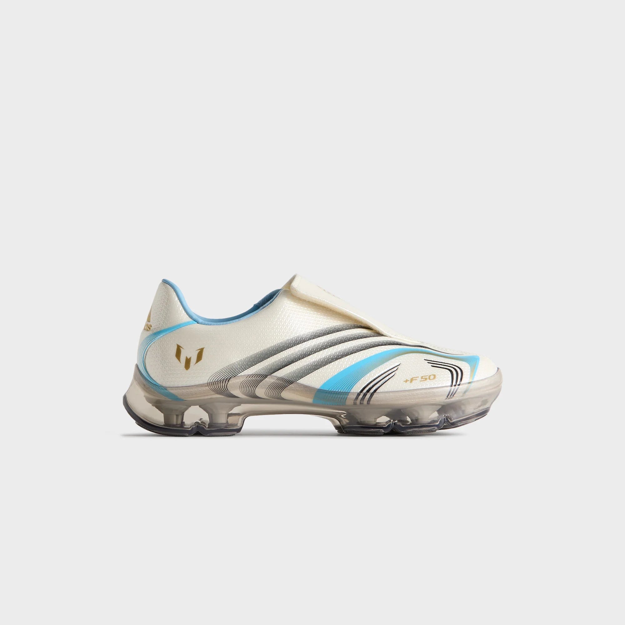 Kith & Messi for adidas Football F50 Inframe - Off White / Clear Blue / Metallic Gold