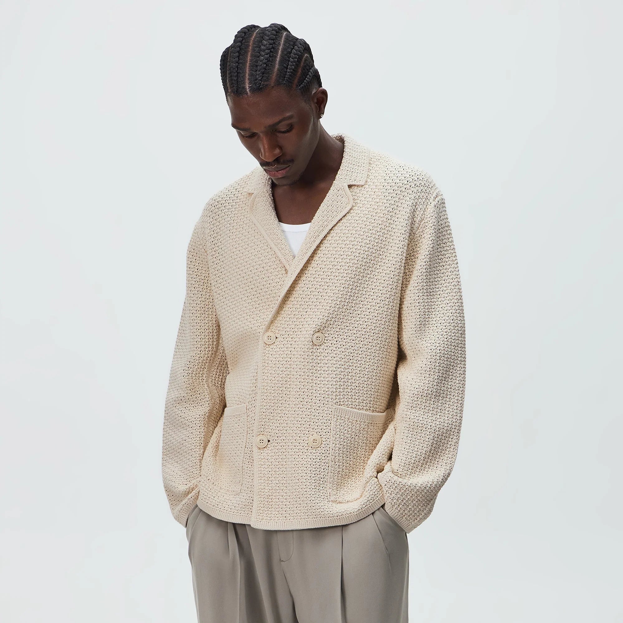Kith Crochet Knit Raya Blazer - Rye