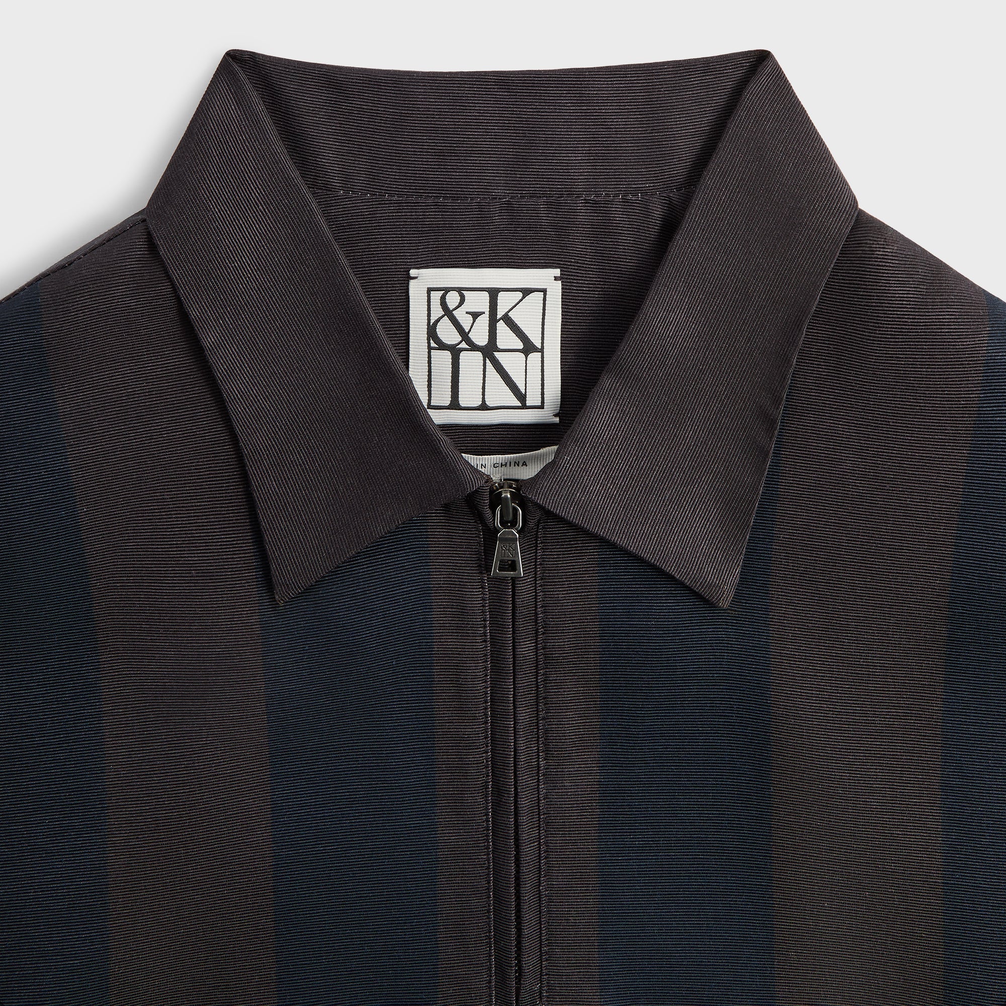 &Kin Montis Quarter Zip Faille Shirt - Cosmos