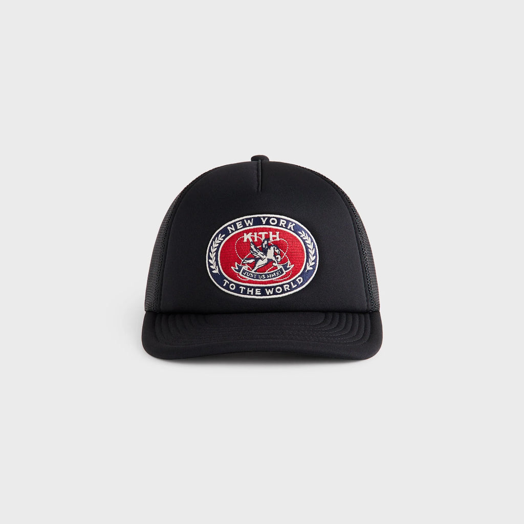 Kith Laurel Pegasus Nolan Trucker Hat - Black