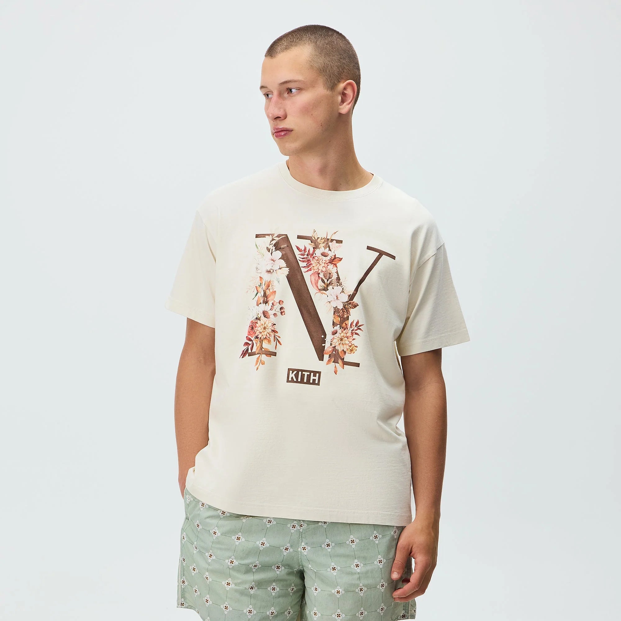 Kith Floral NY Tee - Sandrift