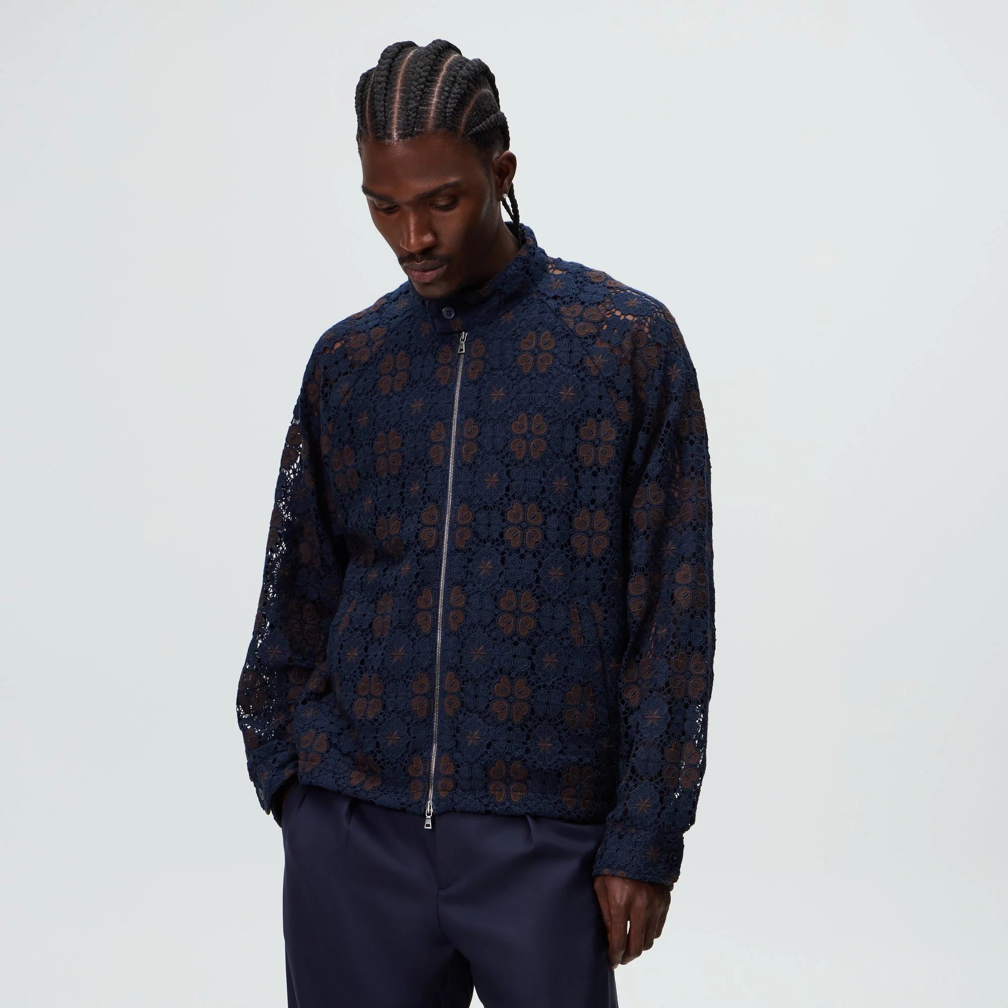 &Kin Retro Floral Lace Eddy Jacket - Cosmos