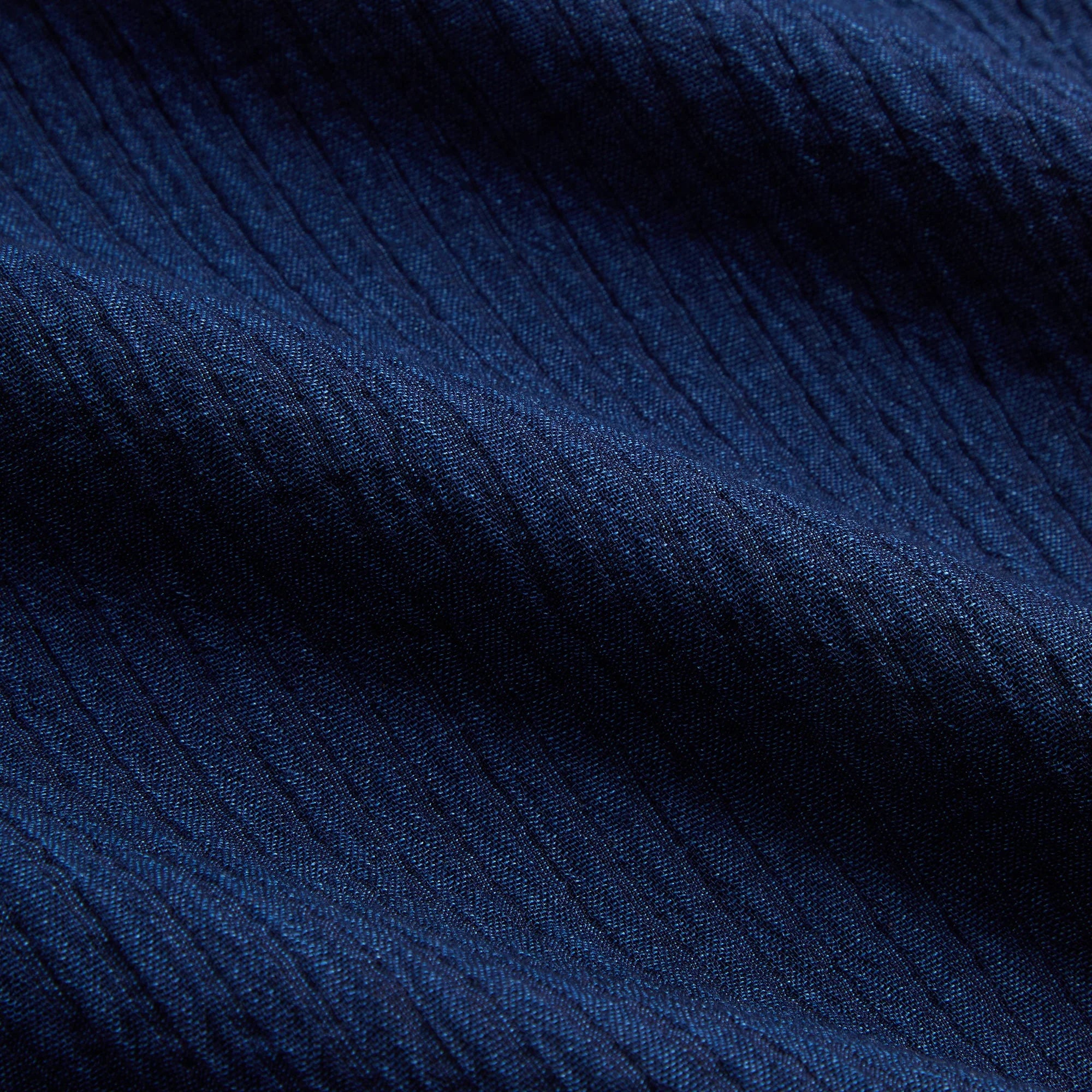 Kith Indigo Seersucker Townsend Shirt - Dark Indigo