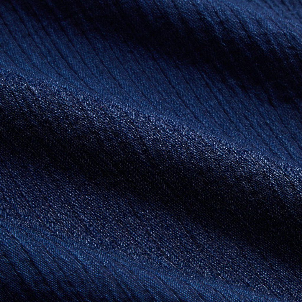 Kith Indigo Seersucker Townsend Shirt - Dark Indigo