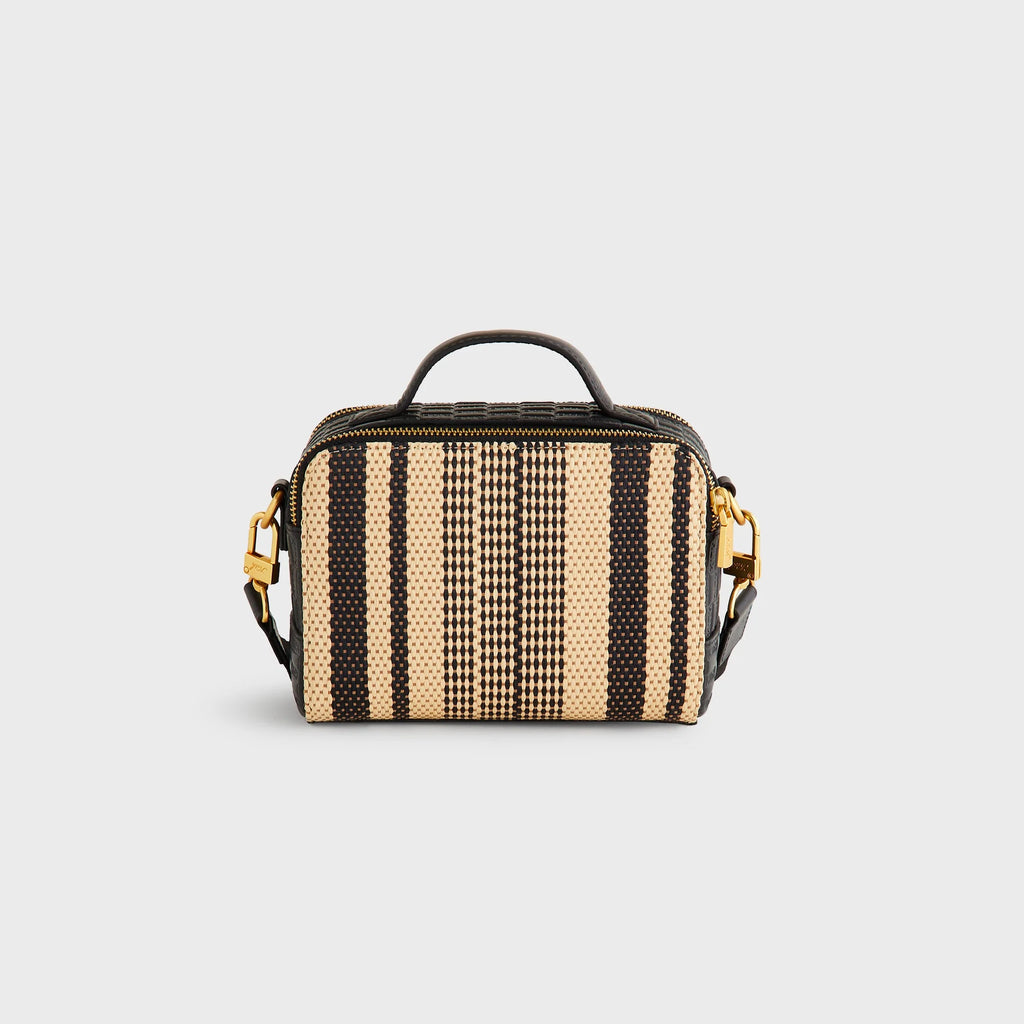Kith Striped Raffia Double Zip Crossbody - Radiant