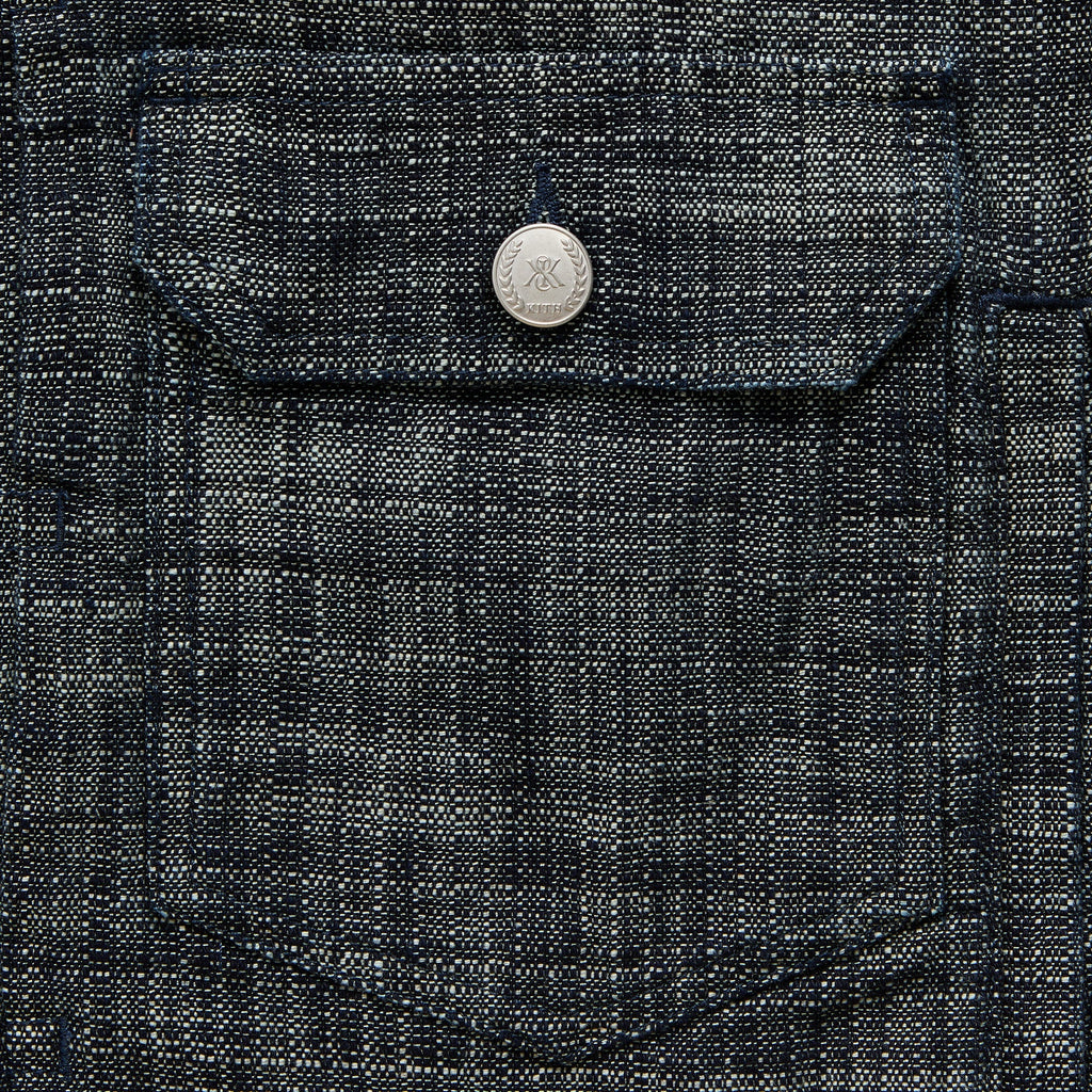 Kith Textured Indigo Alonzo Jacket - Dark Indigo