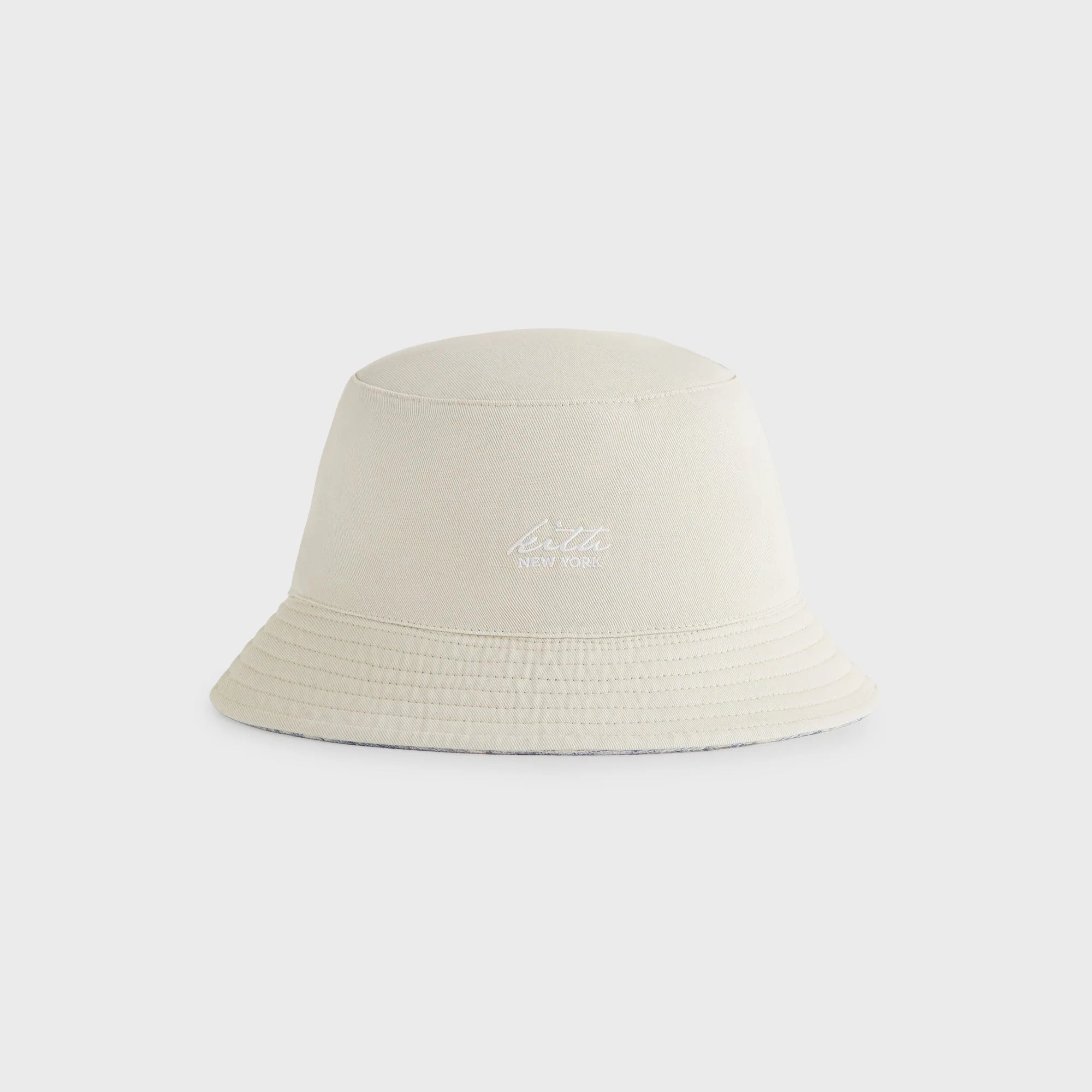 Kith Heather Jacquard Canvas Reversible Dawson Bucket Hat - Light Indigo