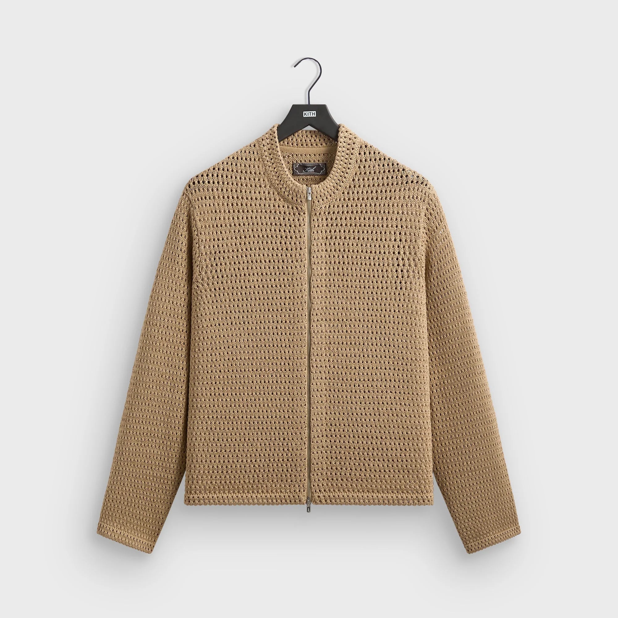 Kith Crochet Luke Zip Front Sweater - Durum
