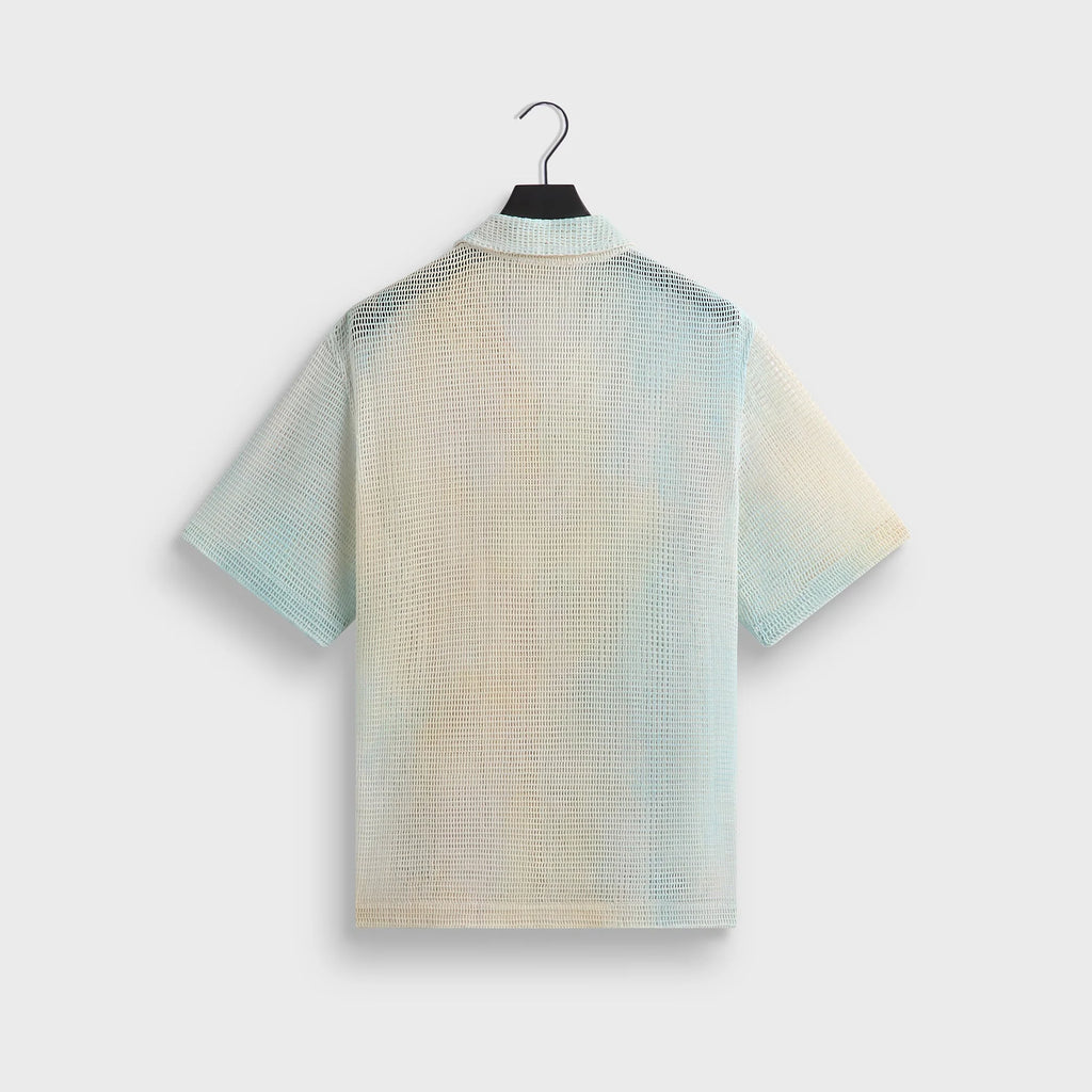 Kith Cloud Dye Cotton Mesh Thompson Camp Collar Shirt - Larimar