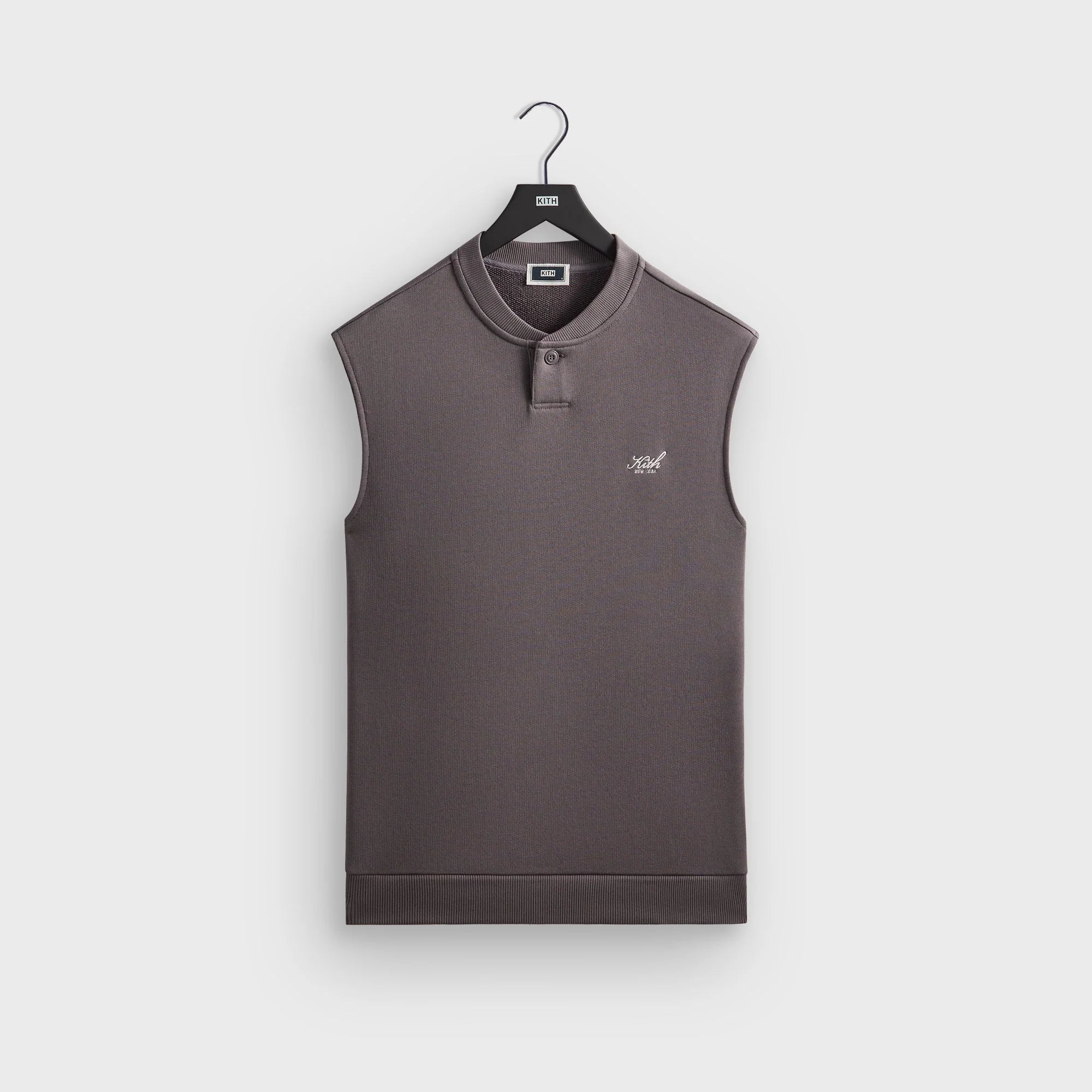 Kith Heavy Loop Terry Henley Muscle Tee - Thunder