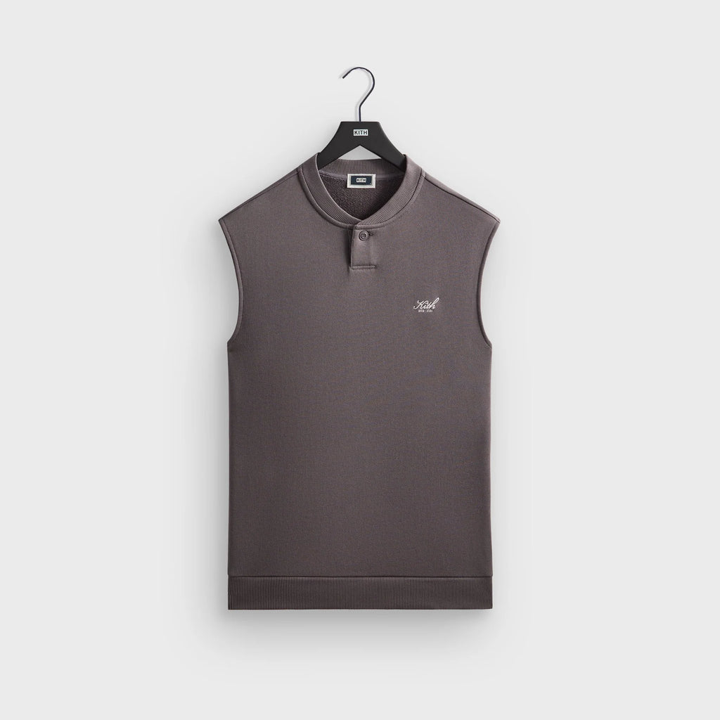 Kith Heavy Loop Terry Henley Muscle Tee - Thunder