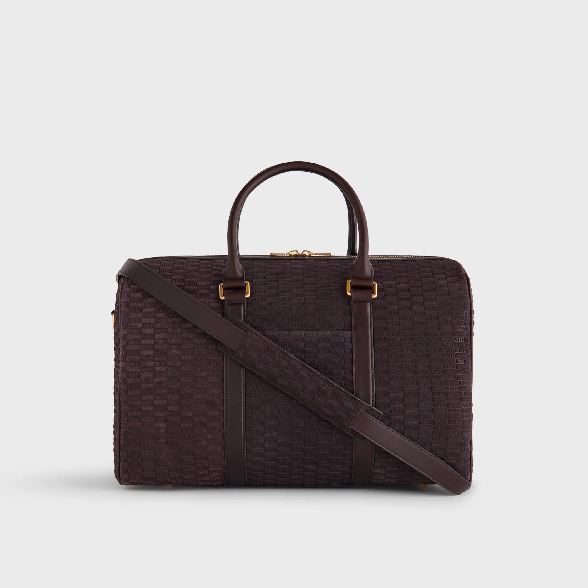 Kith Monogram Suede Traveler K40 Bag - Incognito