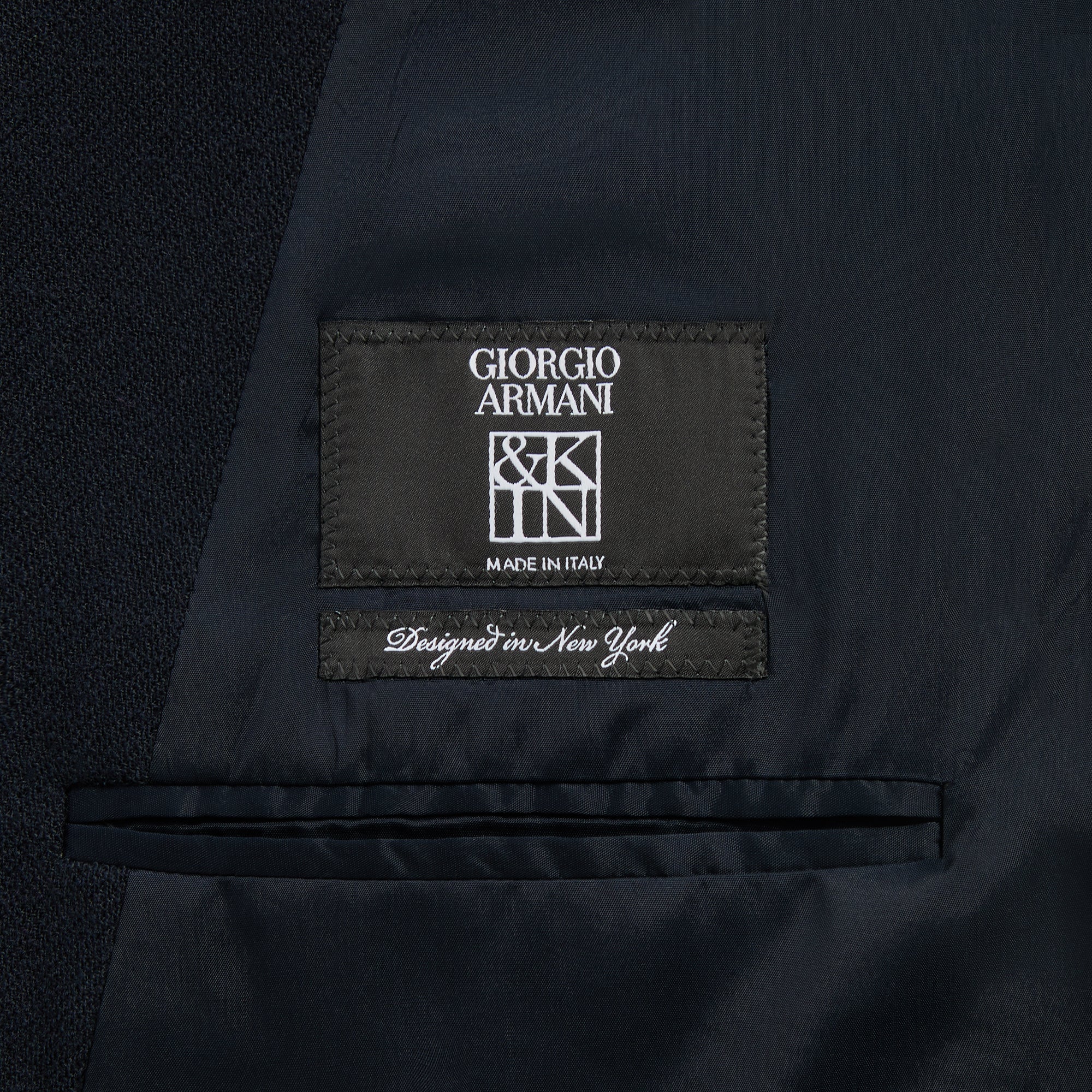 Giorgio Armani & Kith &Kin The Traveler Virgin Wool Double-Breasted Jacket - Ink