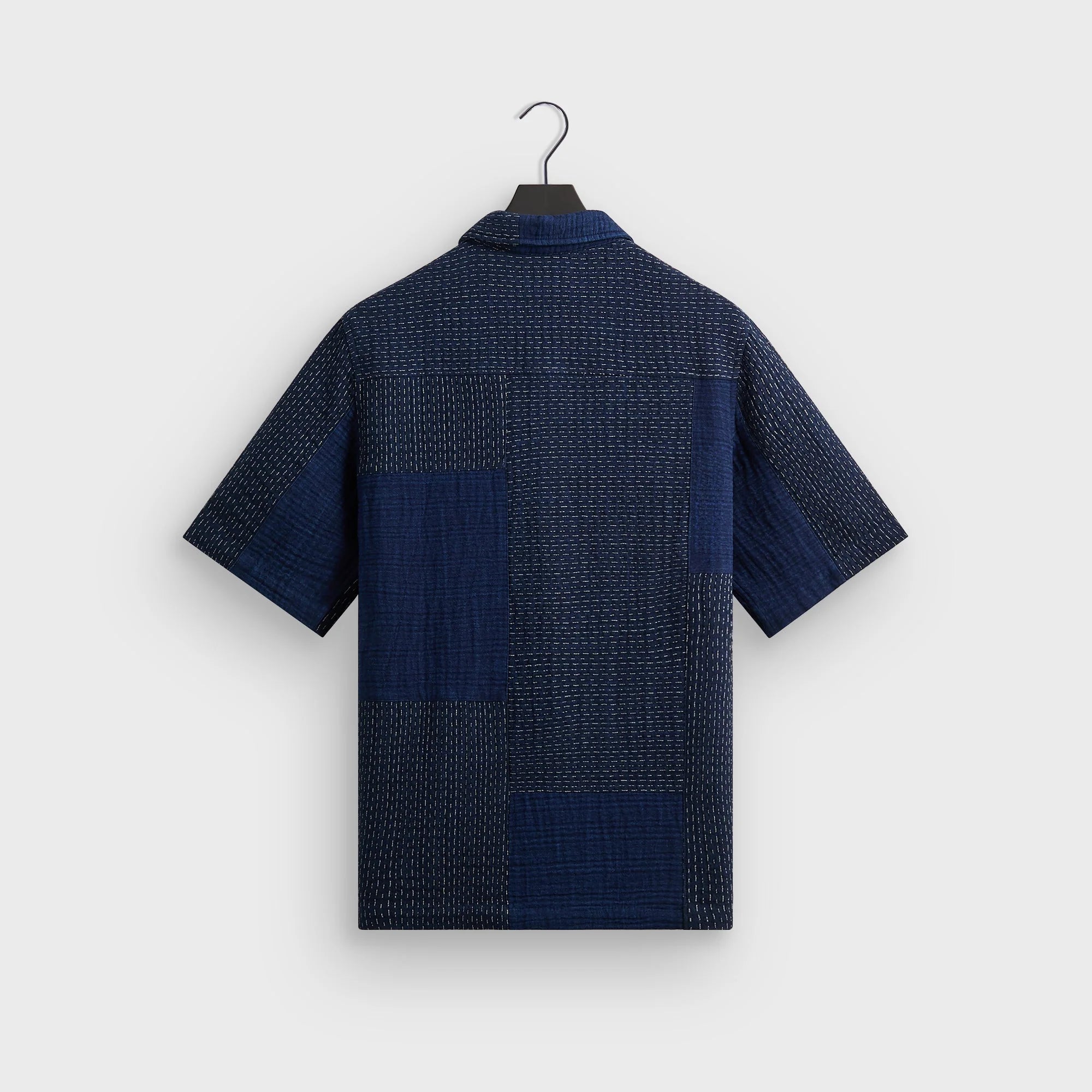 Kith Stitched Patchwork Boxy Collared Overshirt - Mid Indigo