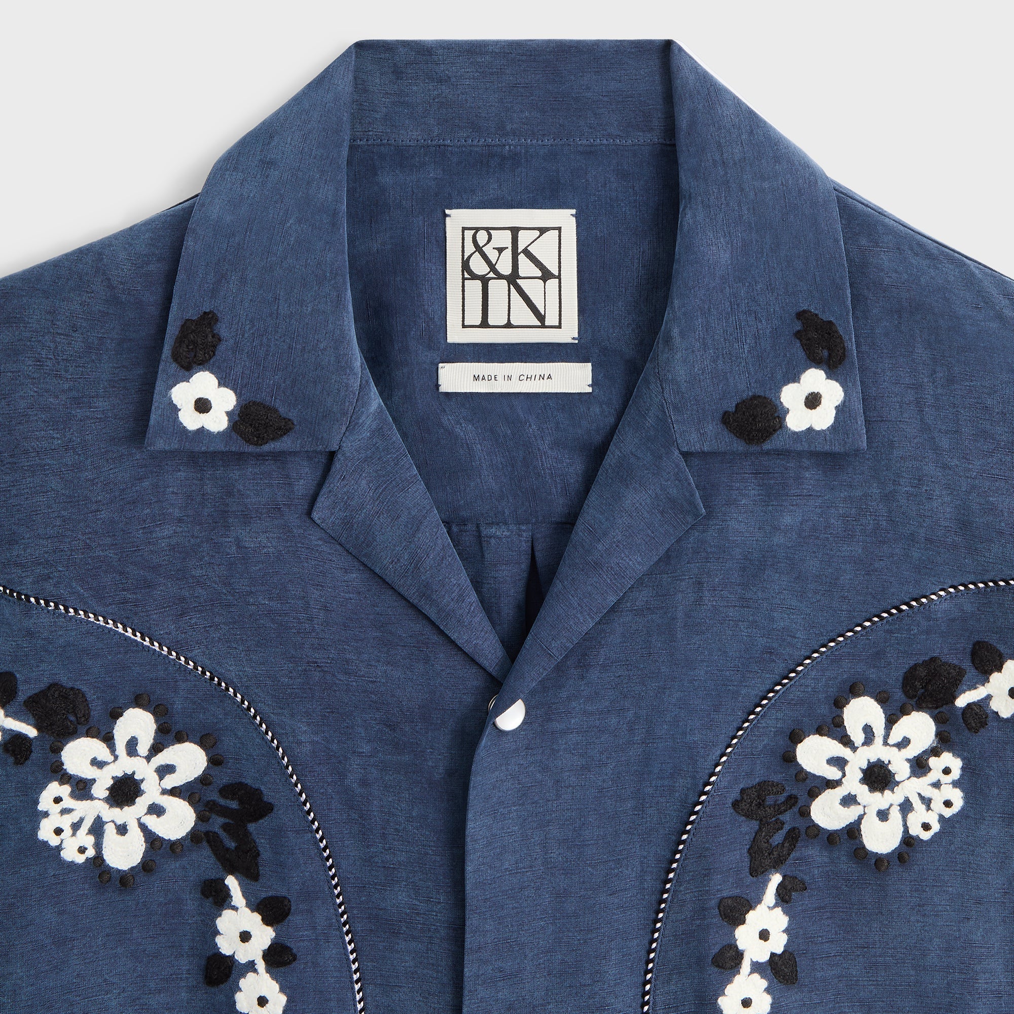 &Kin Cupro Linen Wally Shirt - Nocturnal