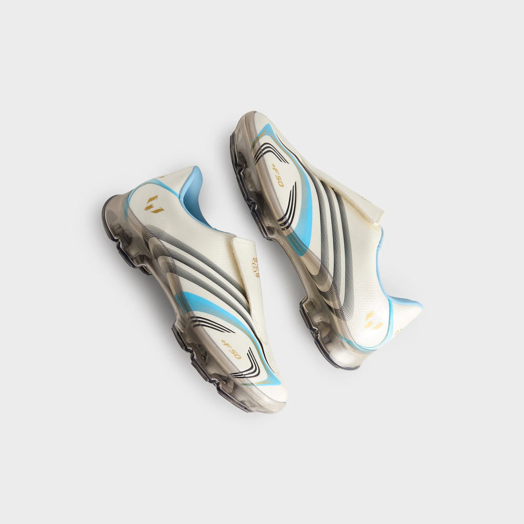Kith & Messi for adidas Football F50 Inframe - Off White / Clear Blue / Metallic Gold
