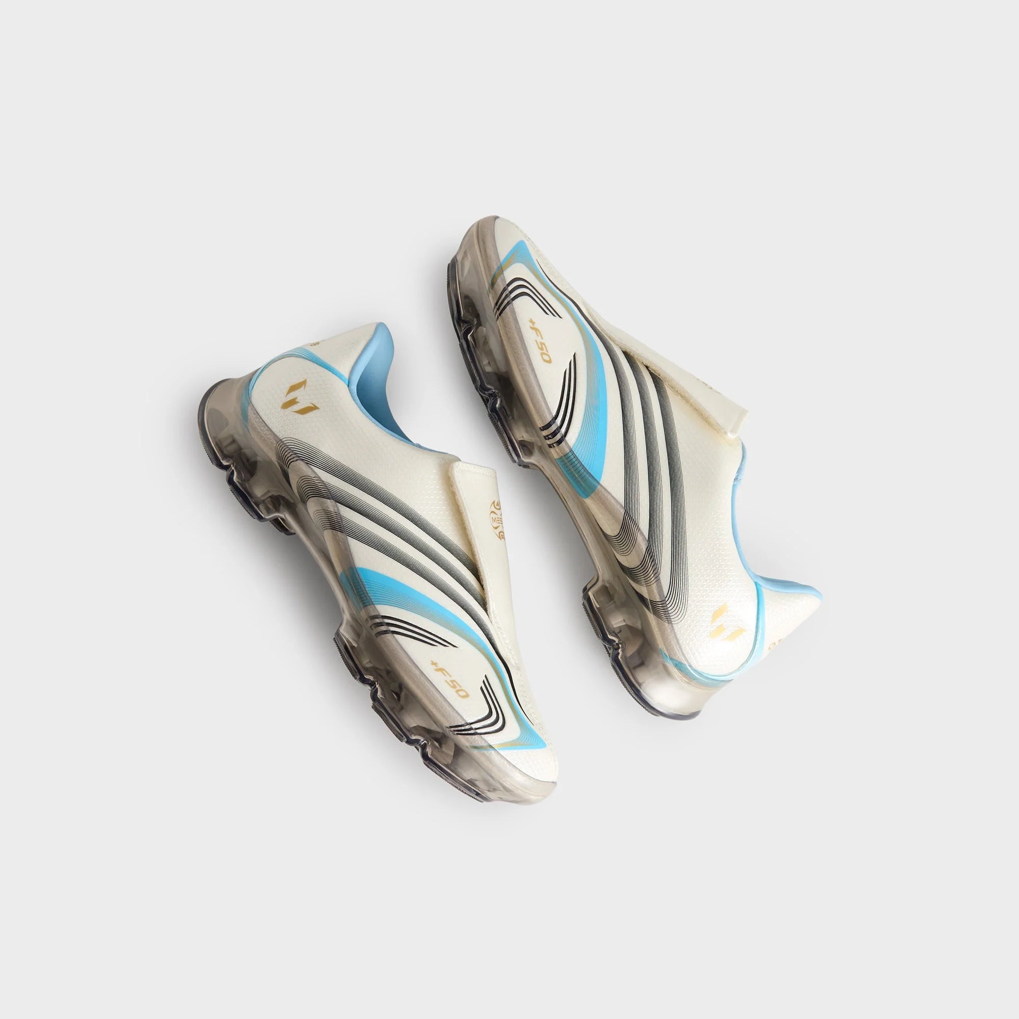 Kith & Messi for adidas Football F50 Inframe - Off White / Clear Blue / Metallic Gold