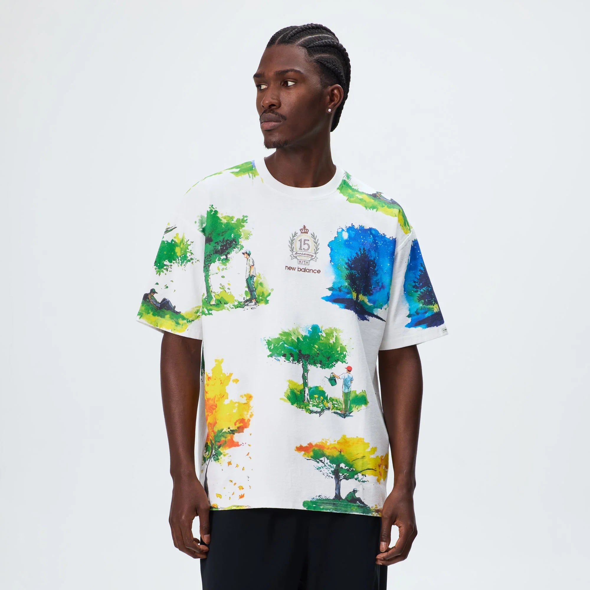 Kith & New Balance Watercolor Quinn Tee - White
