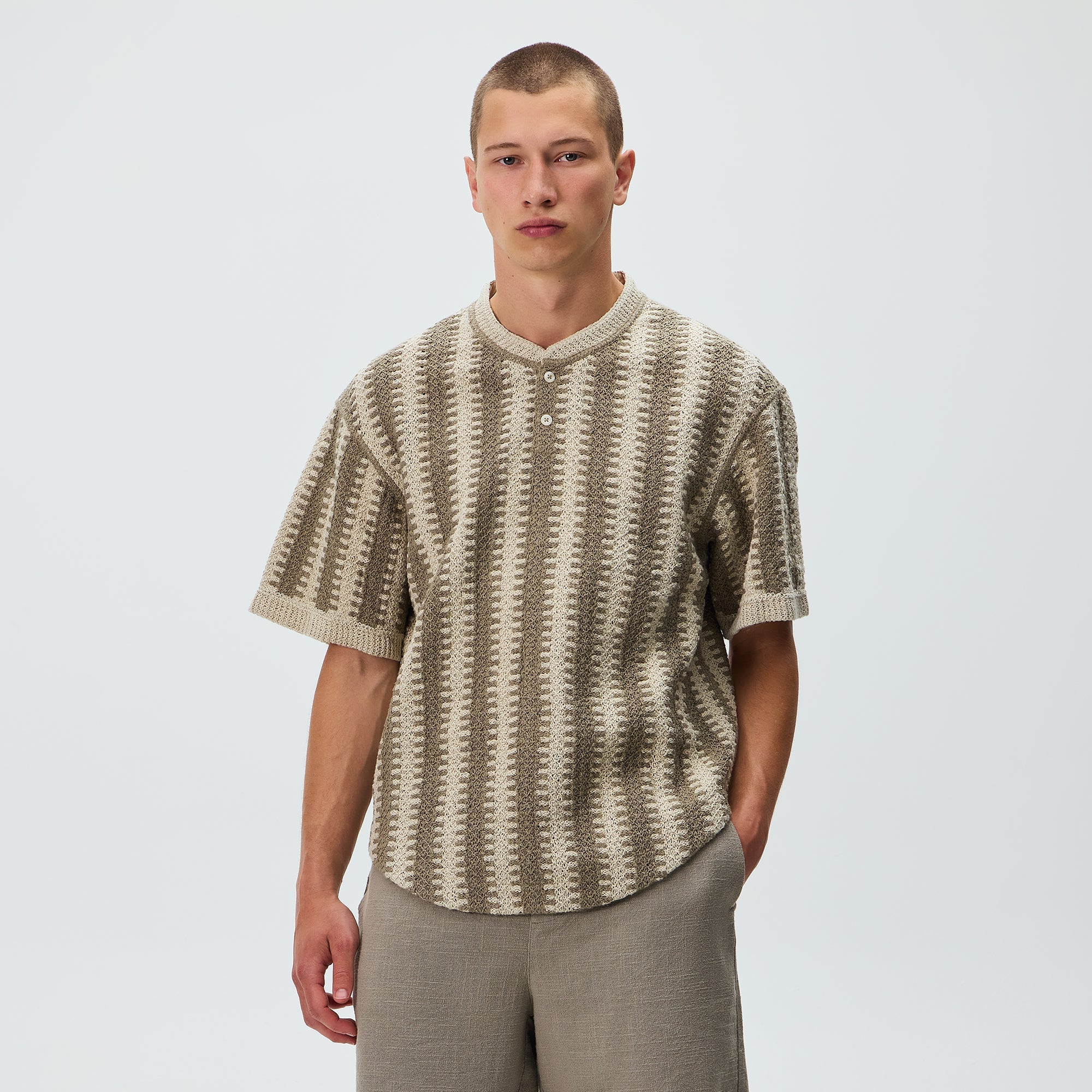 Kith Geo Crochet Warner Pullover - Veil