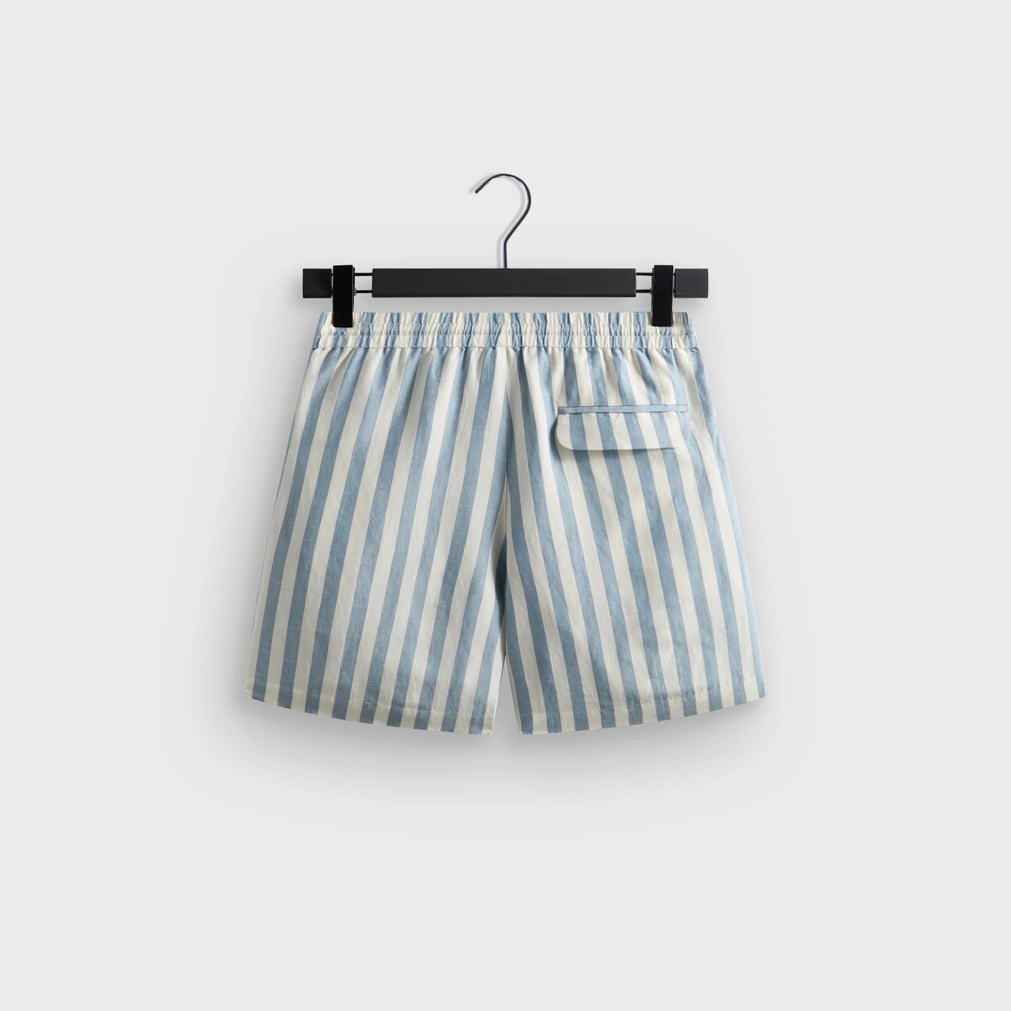 Kith Spun Silk Linen Stripe Kellen Short - Light Indigo