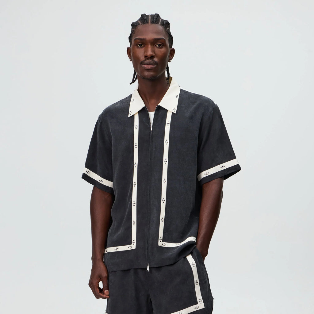 &Kin Cupro Linen Amir Shirt - Black