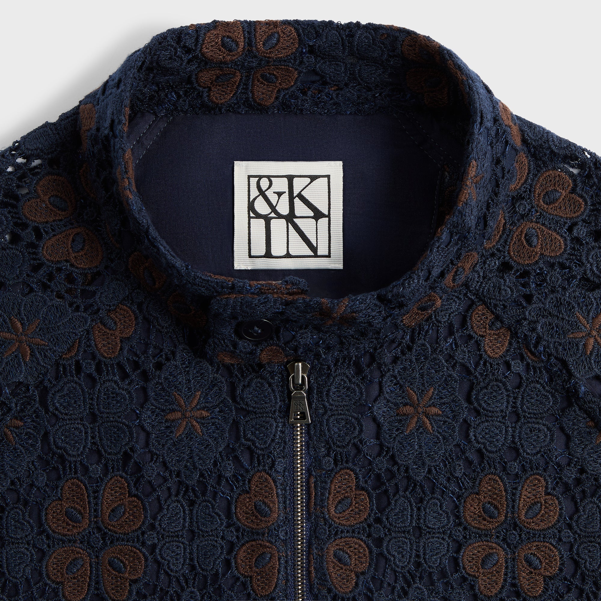 &Kin Retro Floral Lace Eddy Jacket - Cosmos