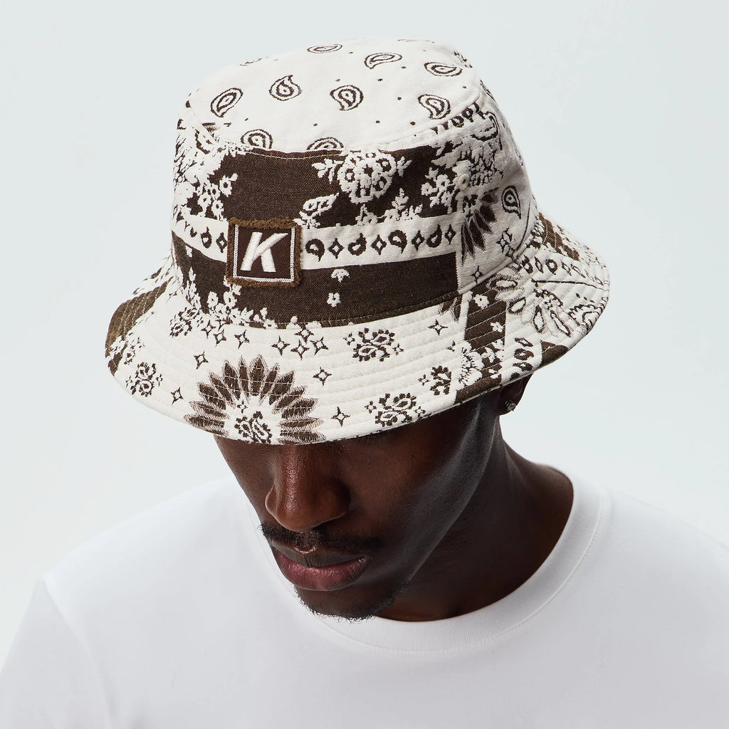 Kith Bandana Jacquard Dawson Bucket Hat - Coffee