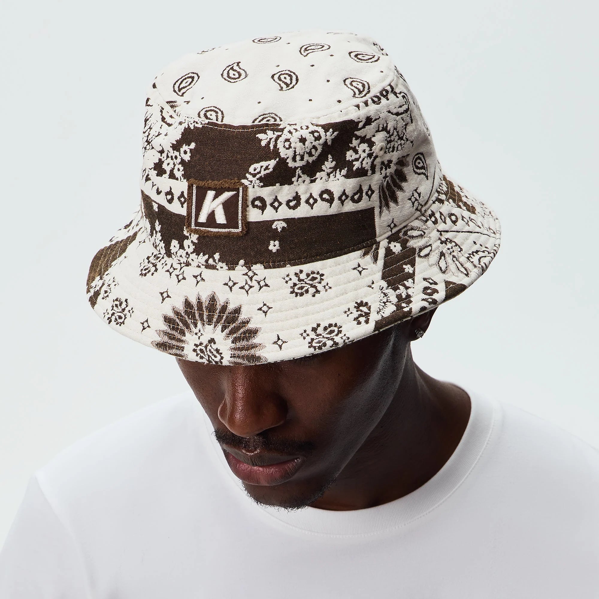 Kith Bandana Jacquard Dawson Bucket Hat - Coffee
