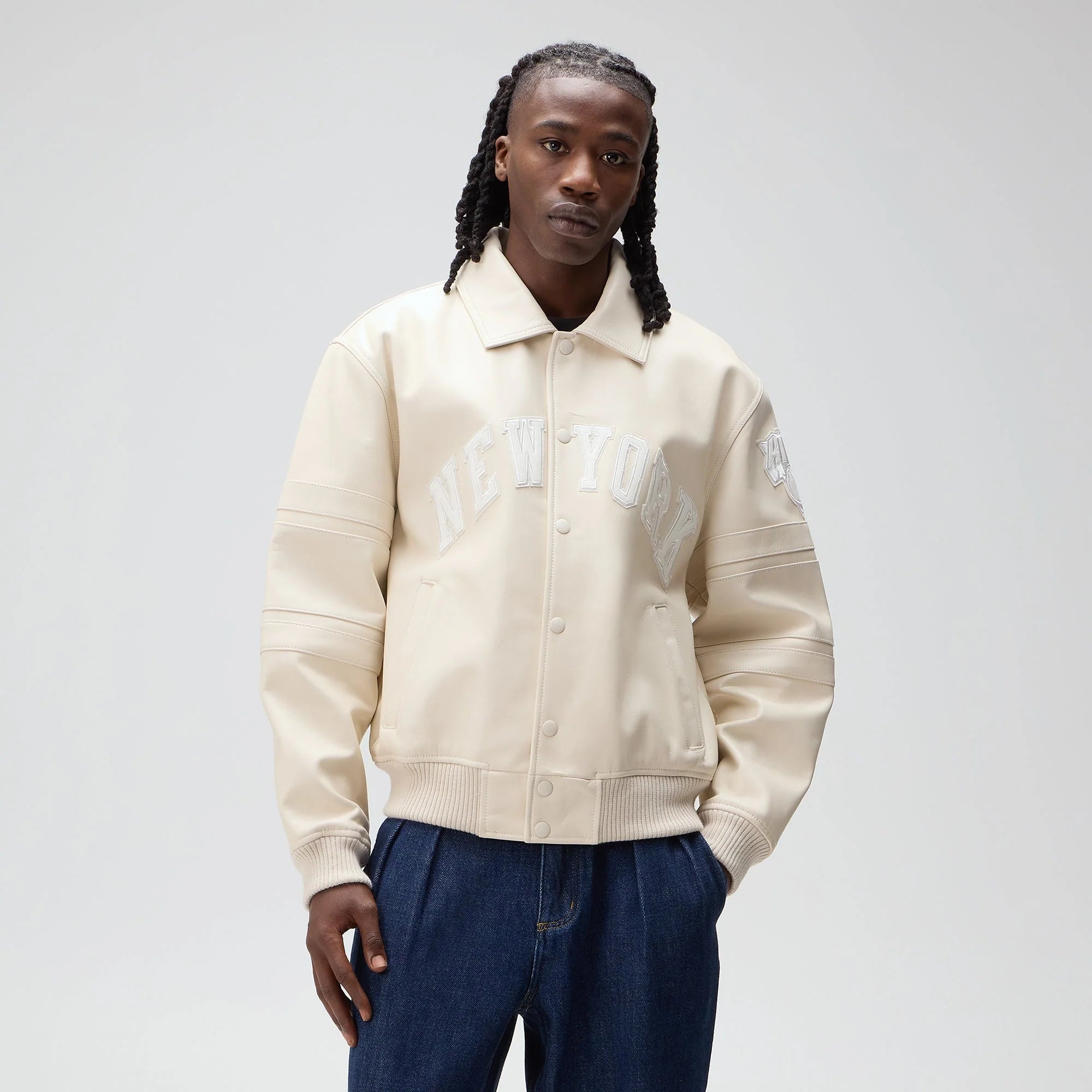 Kith & AVIREX for the New York Knicks Patrick Ewing Legend Jacket - Sandrift
