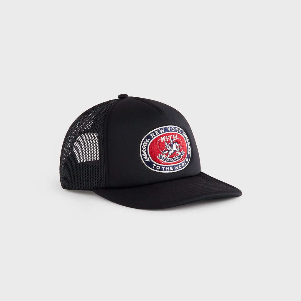 Kith Laurel Pegasus Nolan Trucker Hat - Black