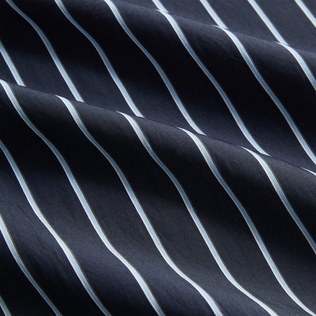 Kith Striped Poplin Long Sleeve Thompson Zip Front Shirt - Blend